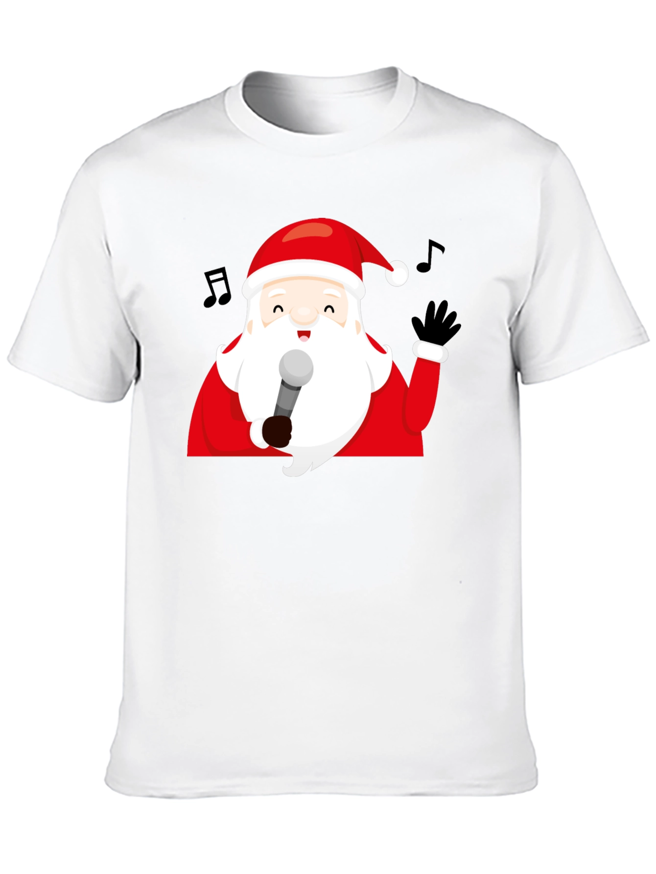 Singing Santa Graphic Tee - Festive Holiday Apparel