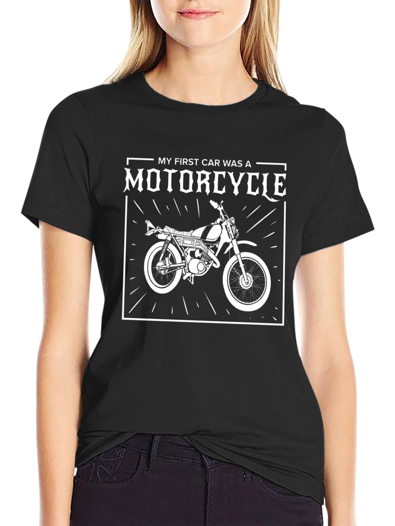 My First Car Was A Motorcycle Graphic T-Shirt