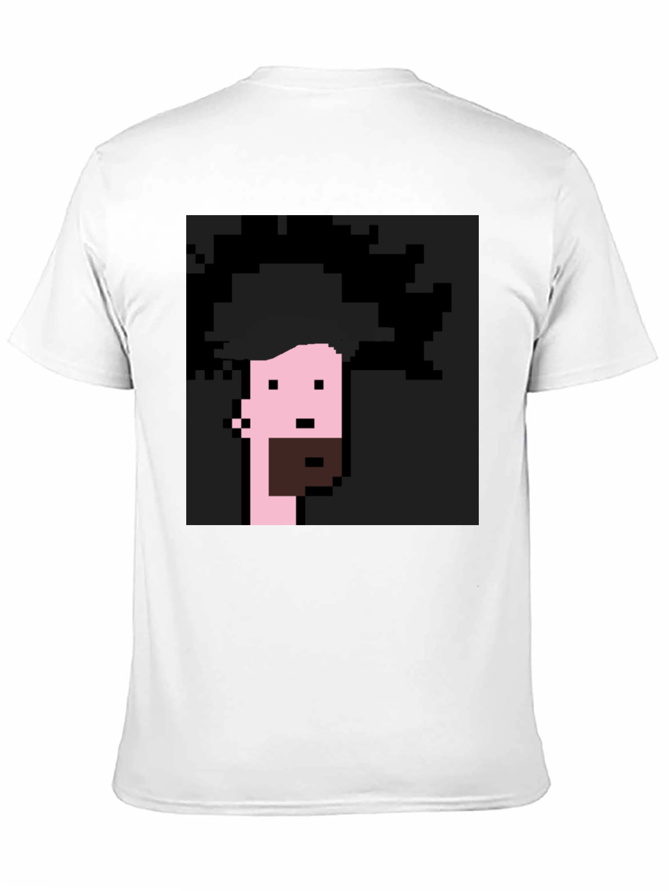 Pixelated Afro Graphic Tee - Black