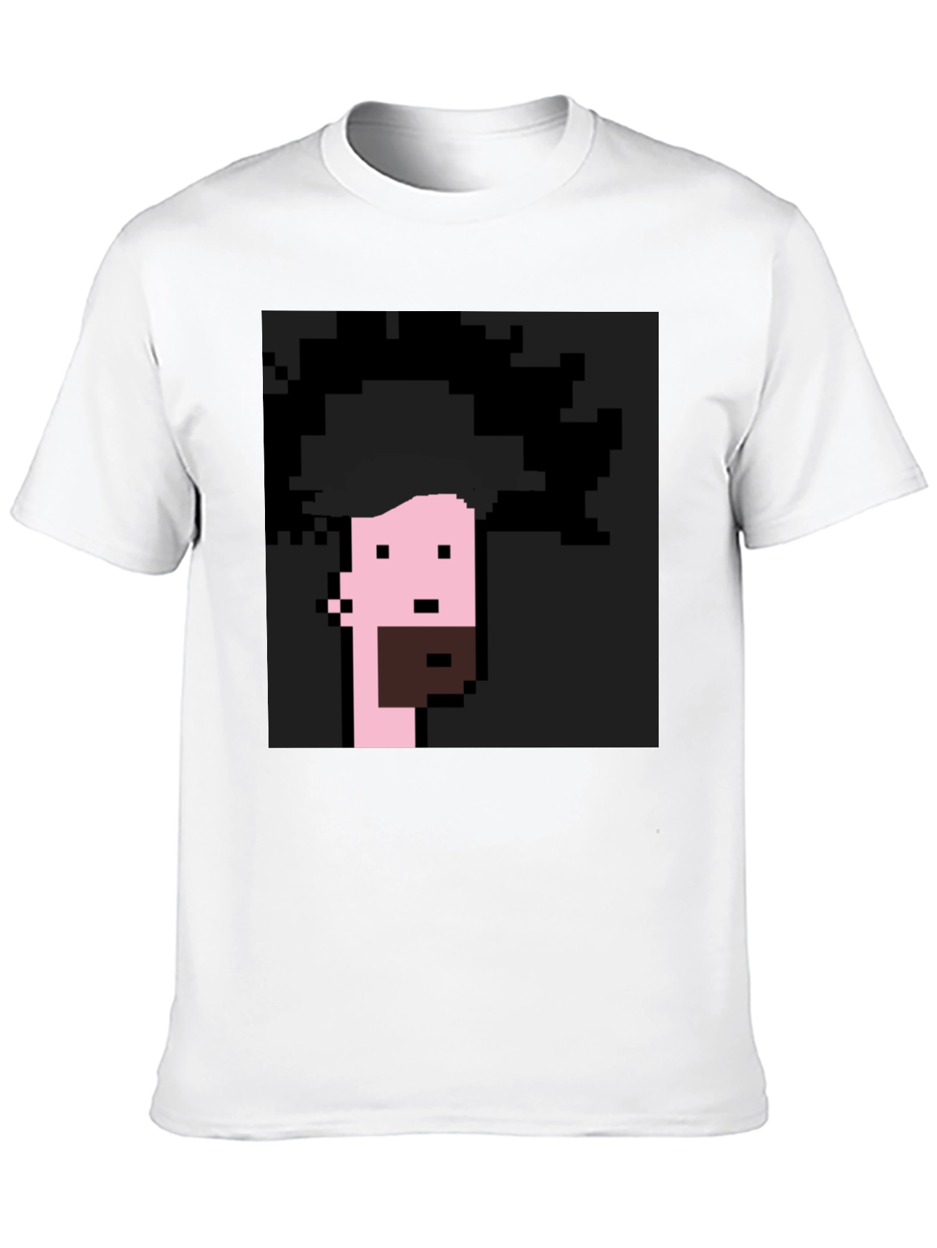 Pixelated Afro Graphic Tee - Black