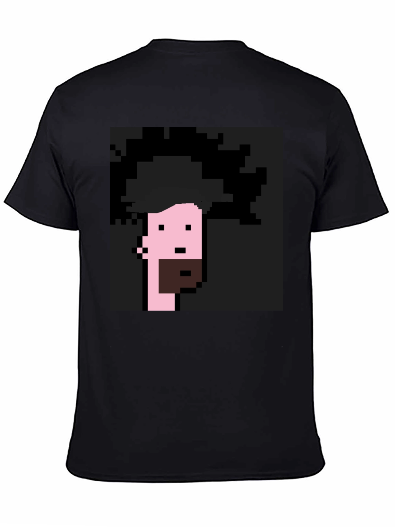 Pixelated Afro Graphic Tee - Black
