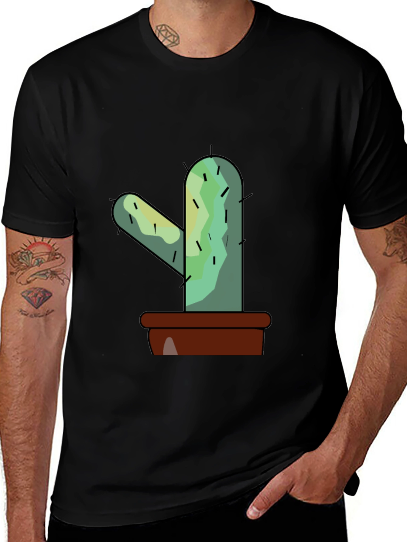 Cactus Graphic Tee - Trendy Unisex Style