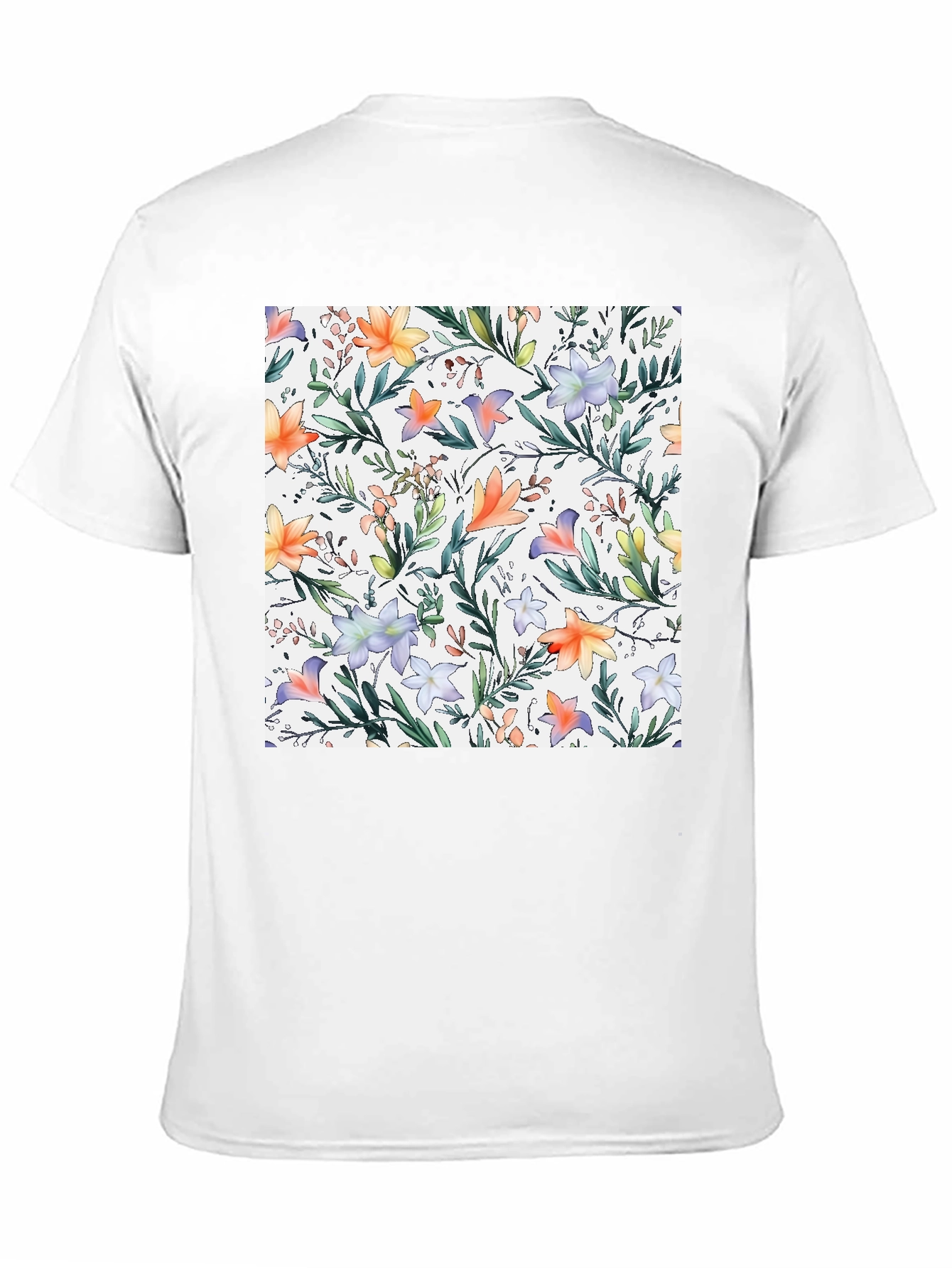 Floral Print Black T-Shirt - Stylish Casual Wear