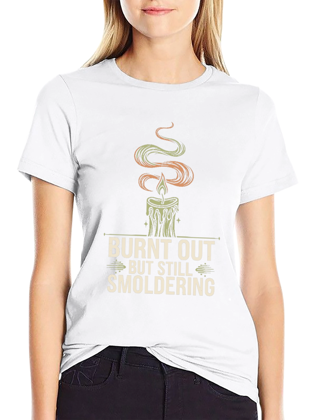 Burnt Out Candle Graphic Tee - Smoldering Style