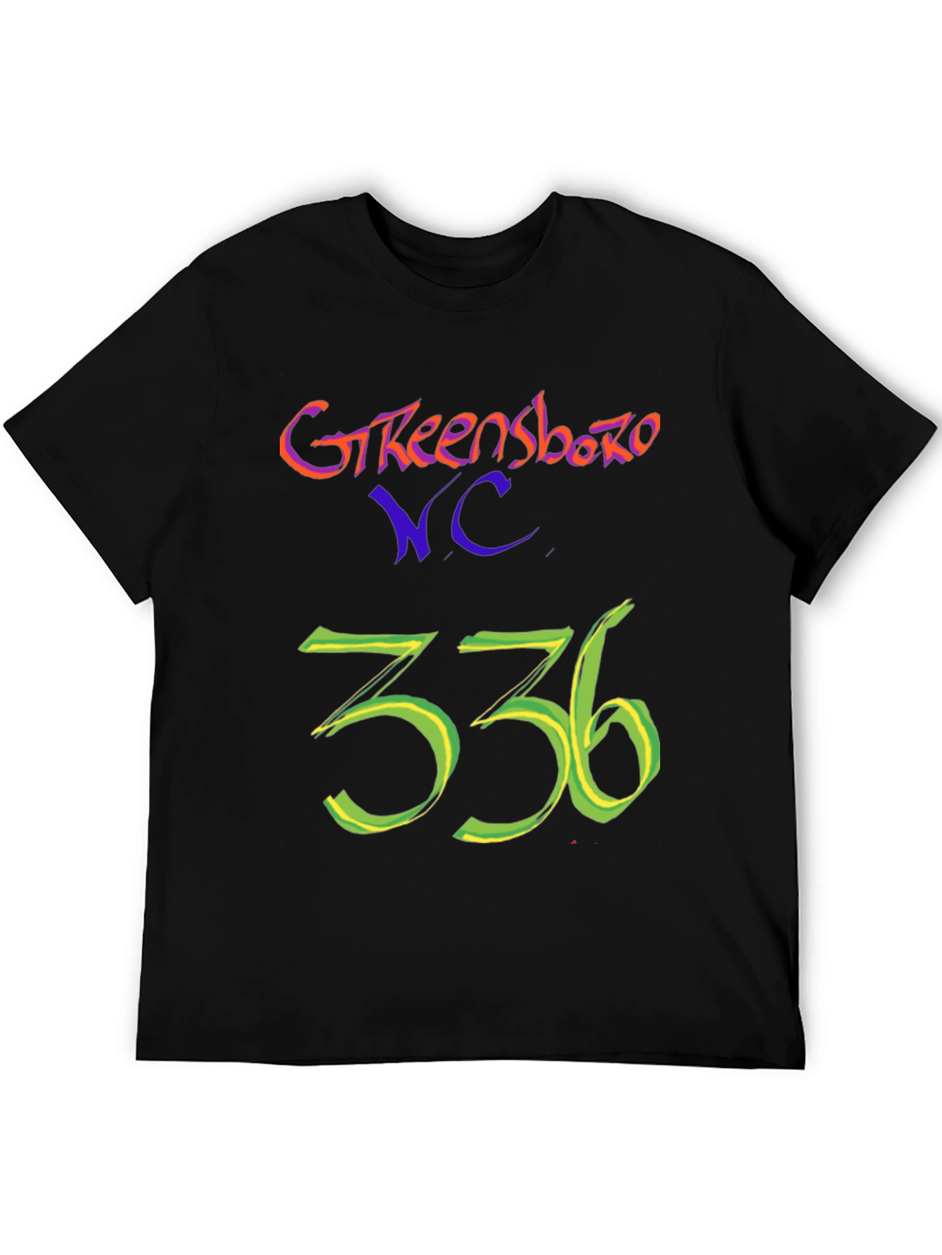 Greensboro NC 336 Black T-Shirt