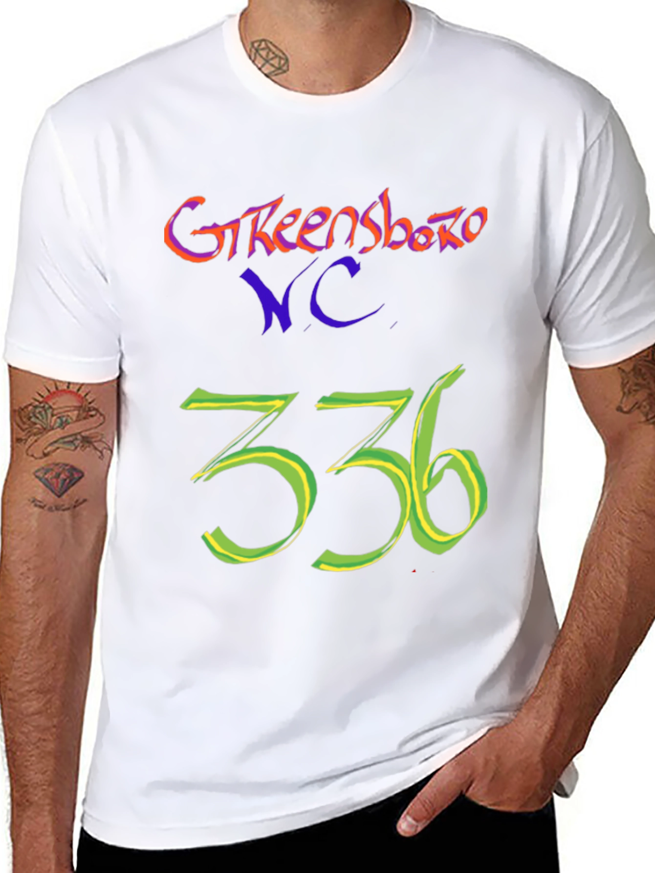 Greensboro NC 336 Black T-Shirt