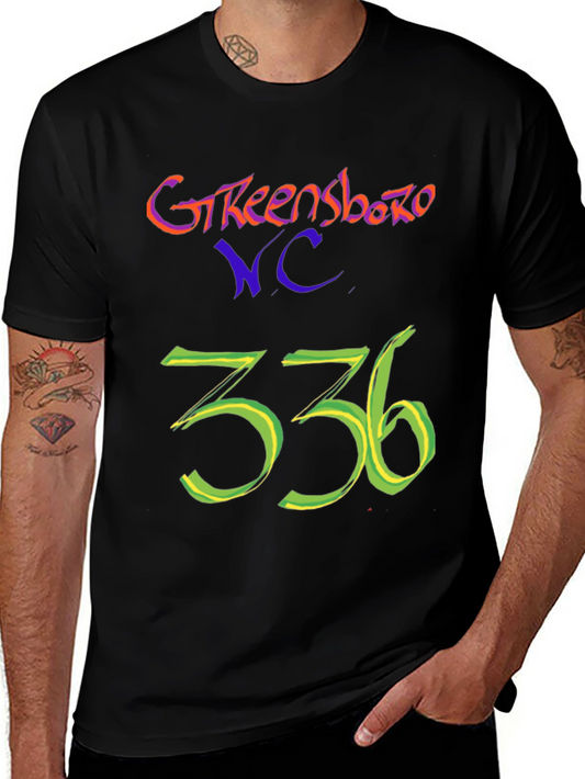 Greensboro NC 336 Black T-Shirt