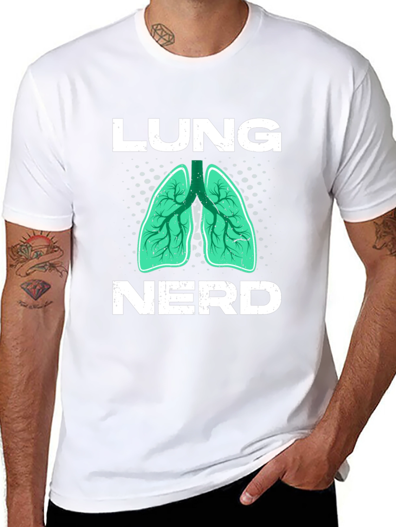 Lung Nerd T-Shirt Anatomy Graphic Tee