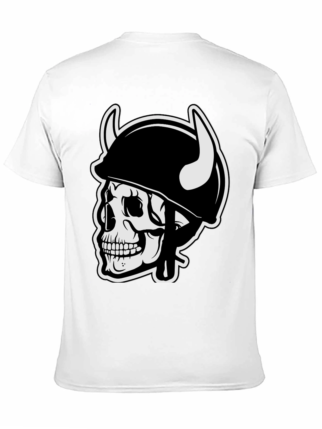 Skull Viking Helmet Graphic Tee