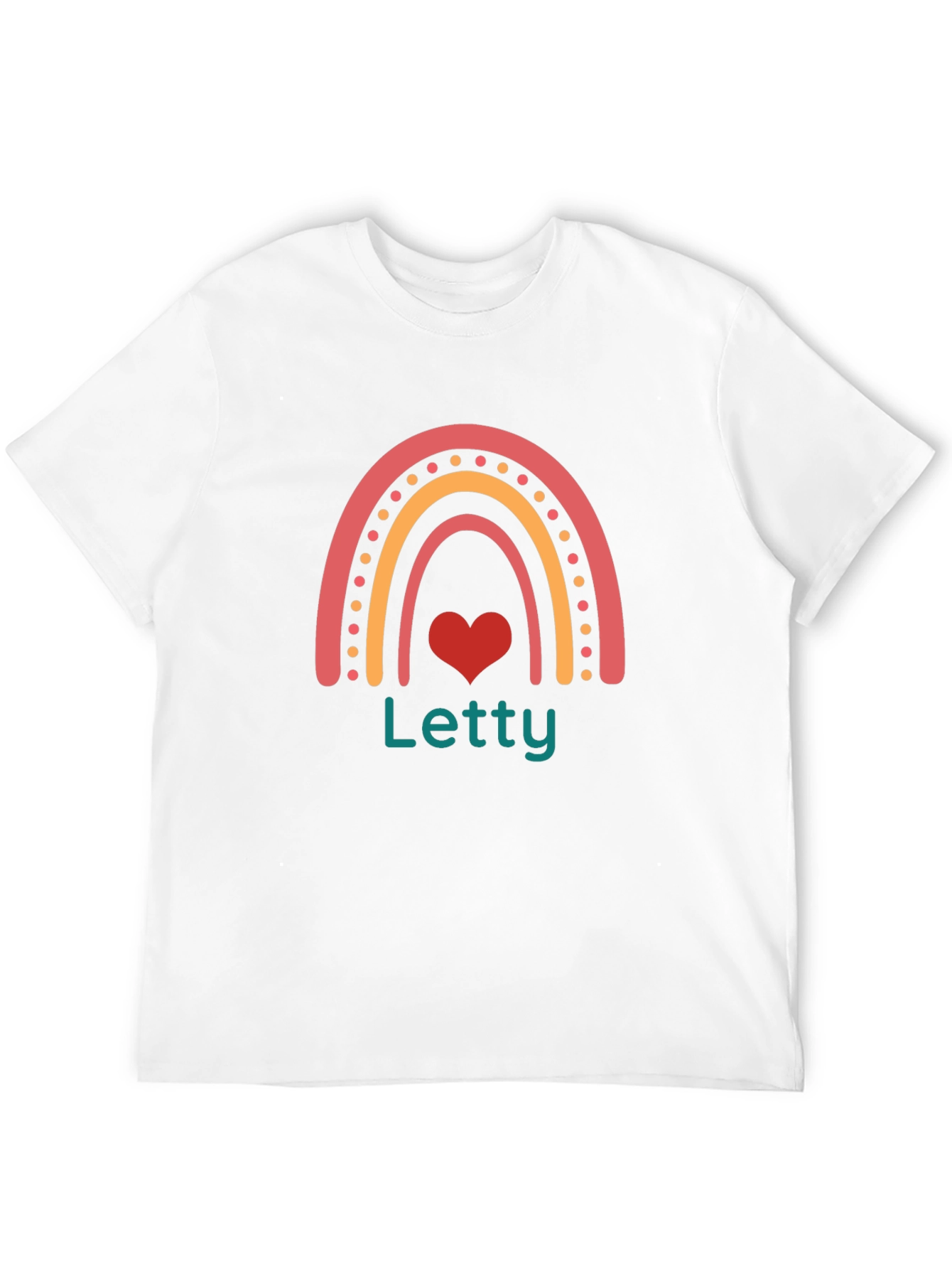 Letty Rainbow Heart Black T-Shirt