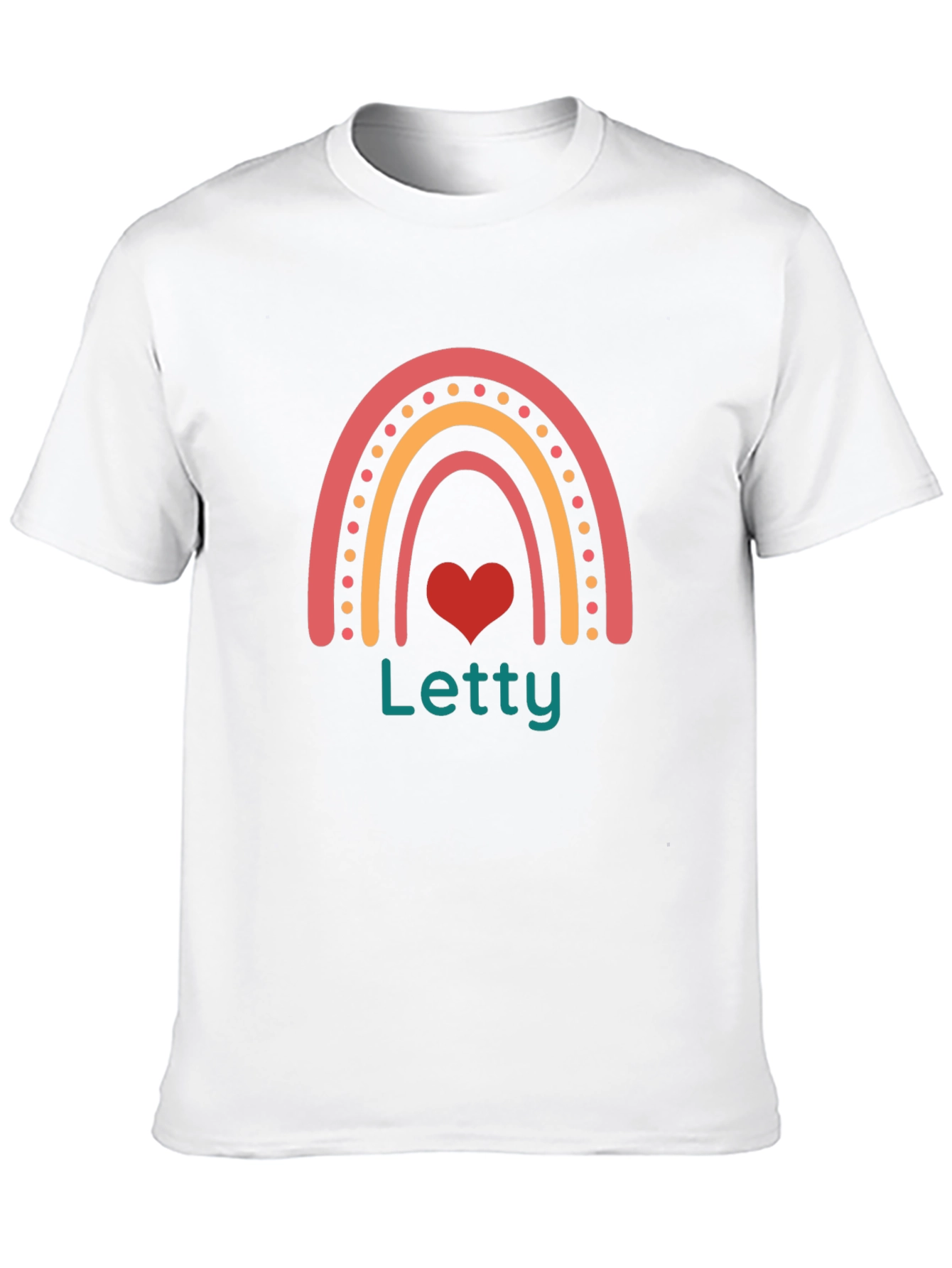 Letty Rainbow Heart Black T-Shirt