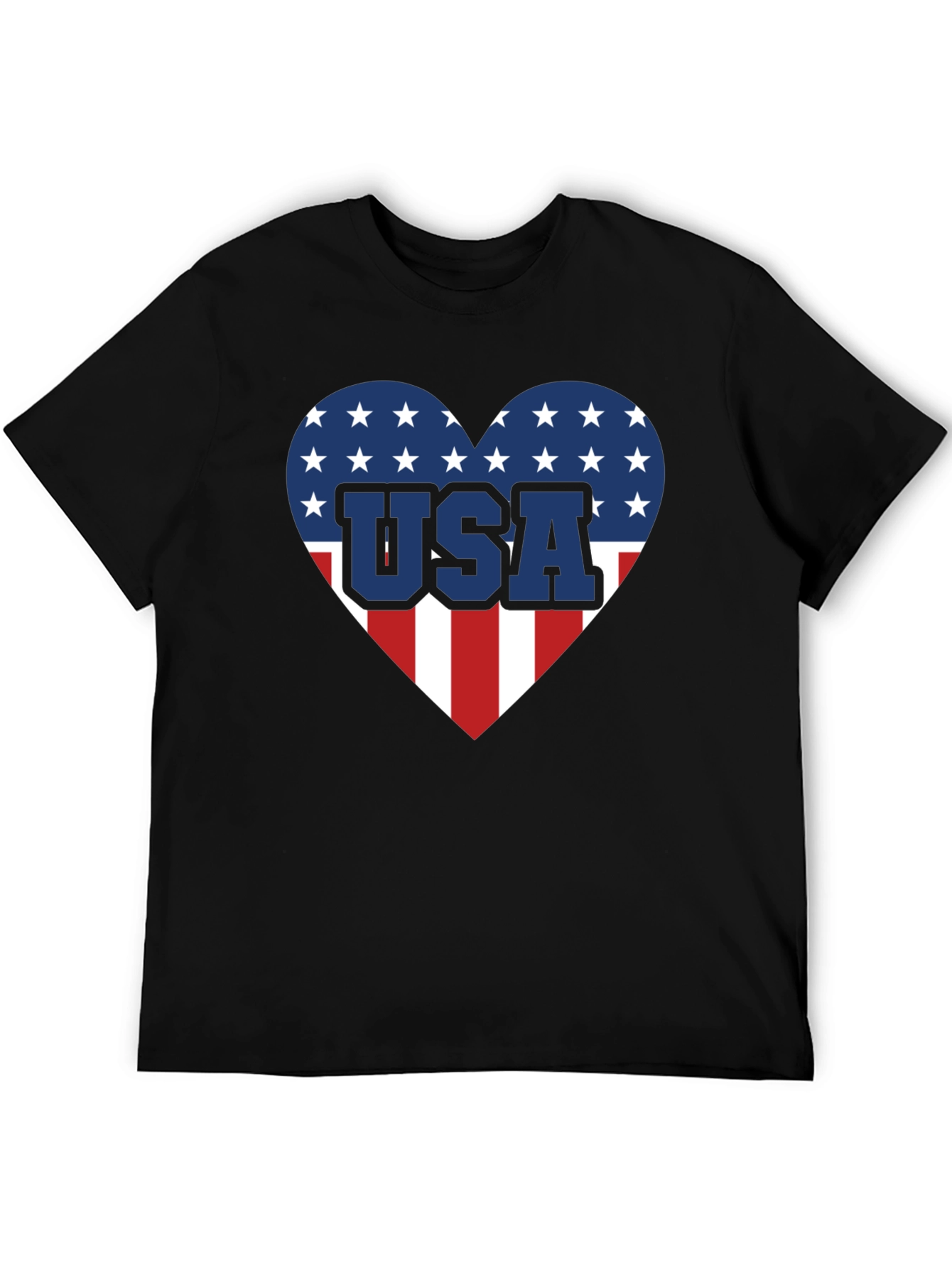 USA Heart Flag Graphic T-Shirt