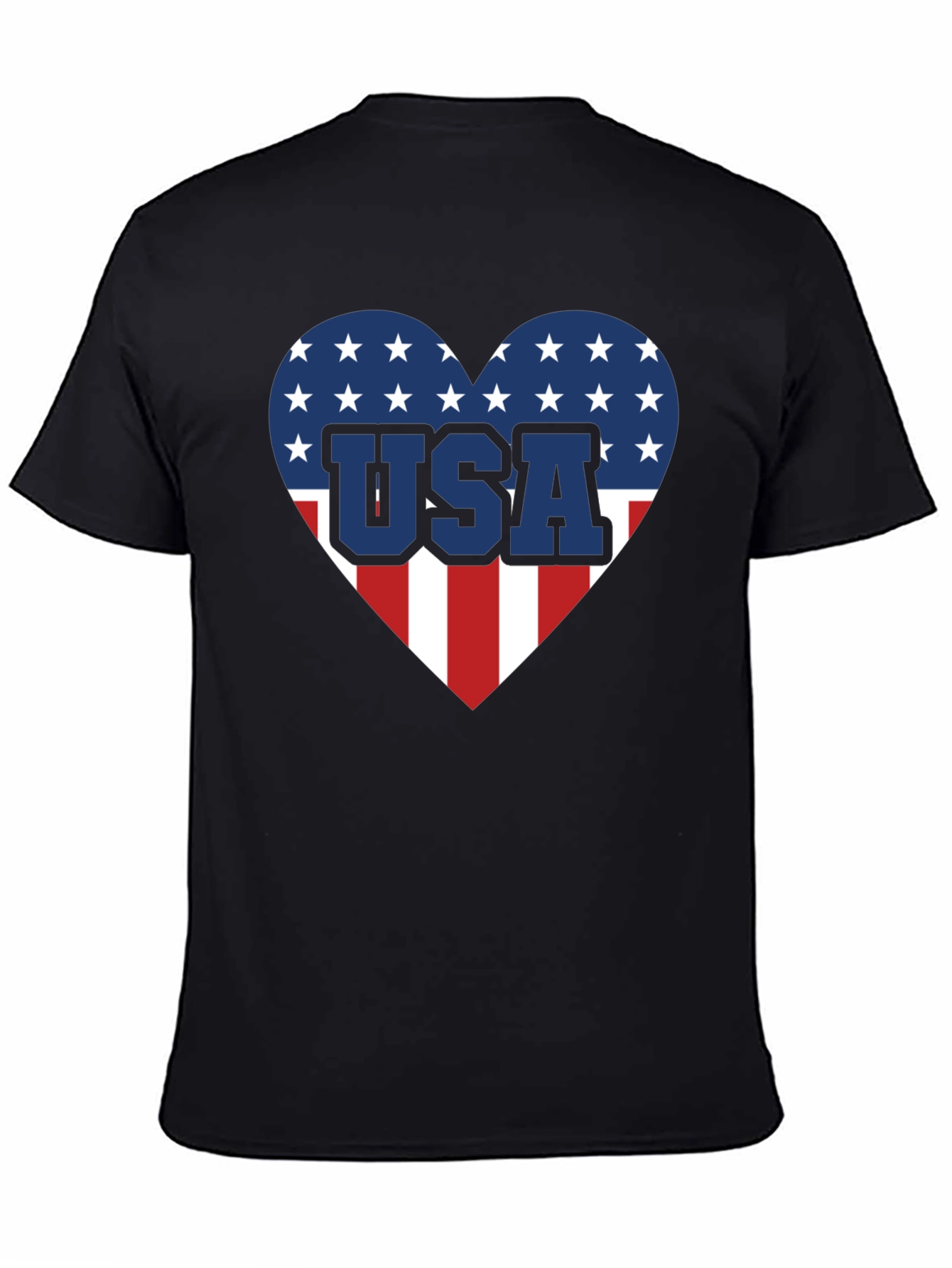 USA Heart Flag Graphic T-Shirt