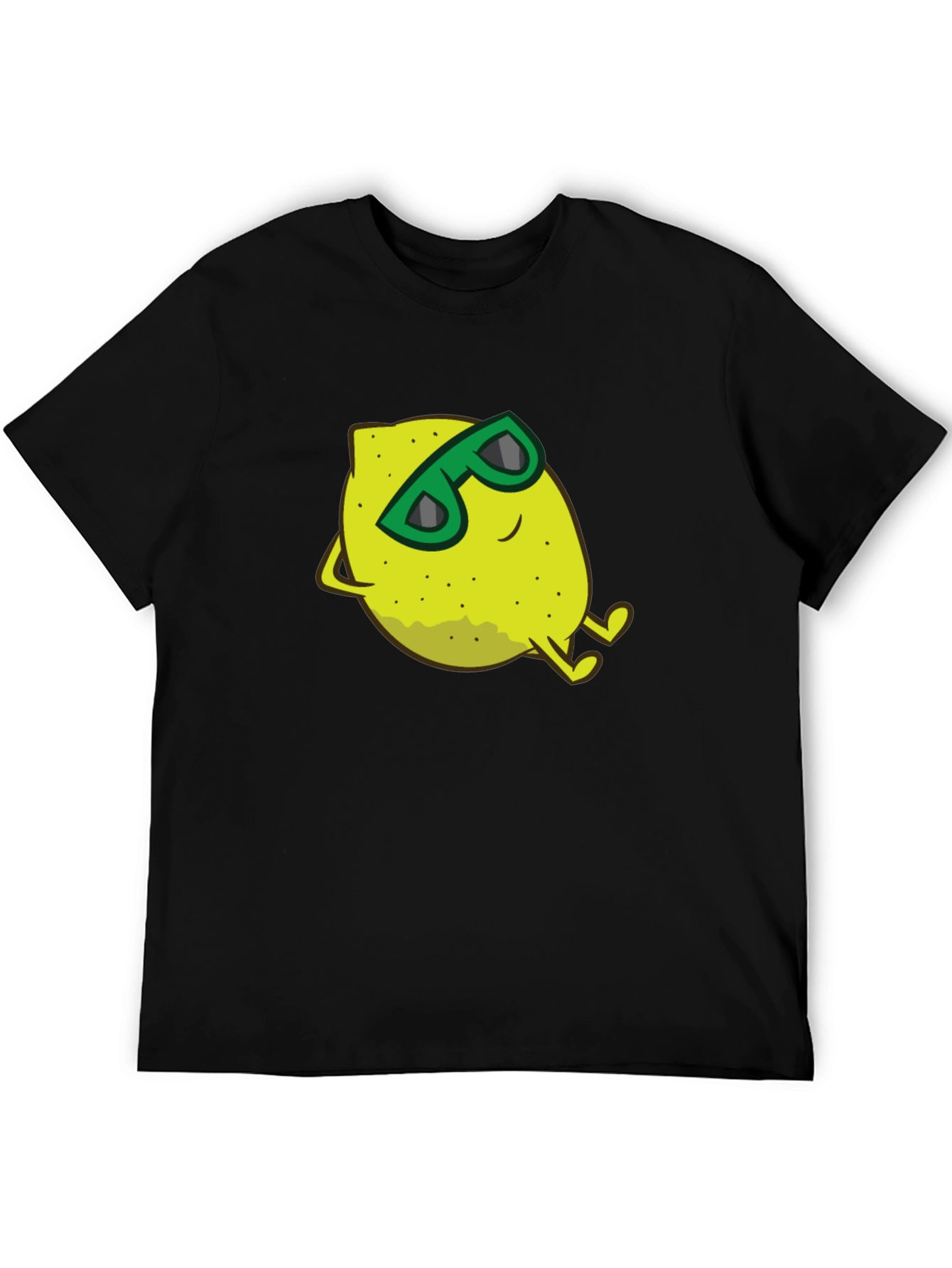 Cool Lemon Graphic Tee - Black Cotton T-Shirt