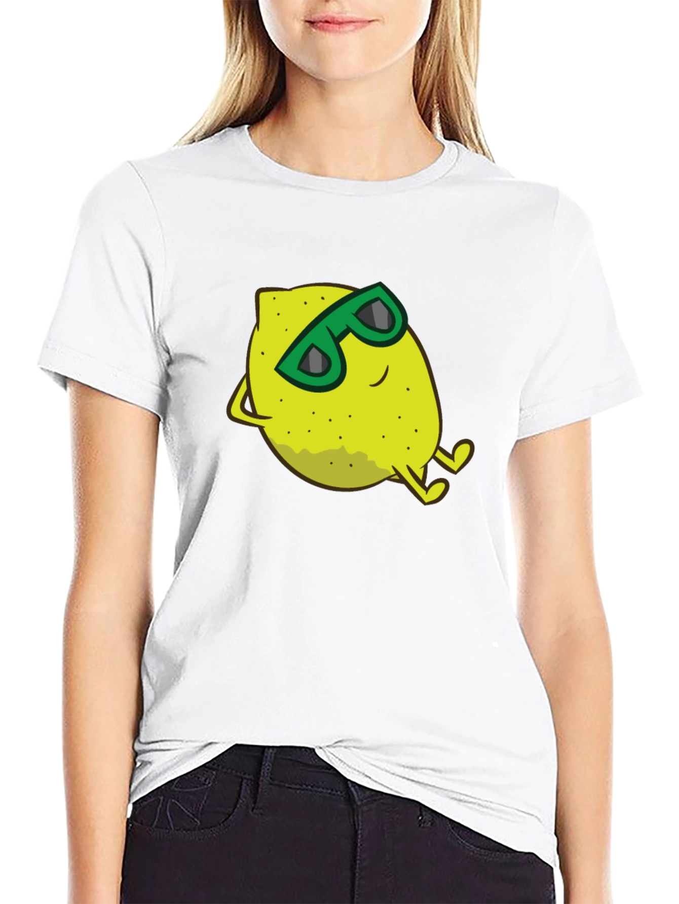Cool Lemon Graphic Tee - Black Cotton T-Shirt