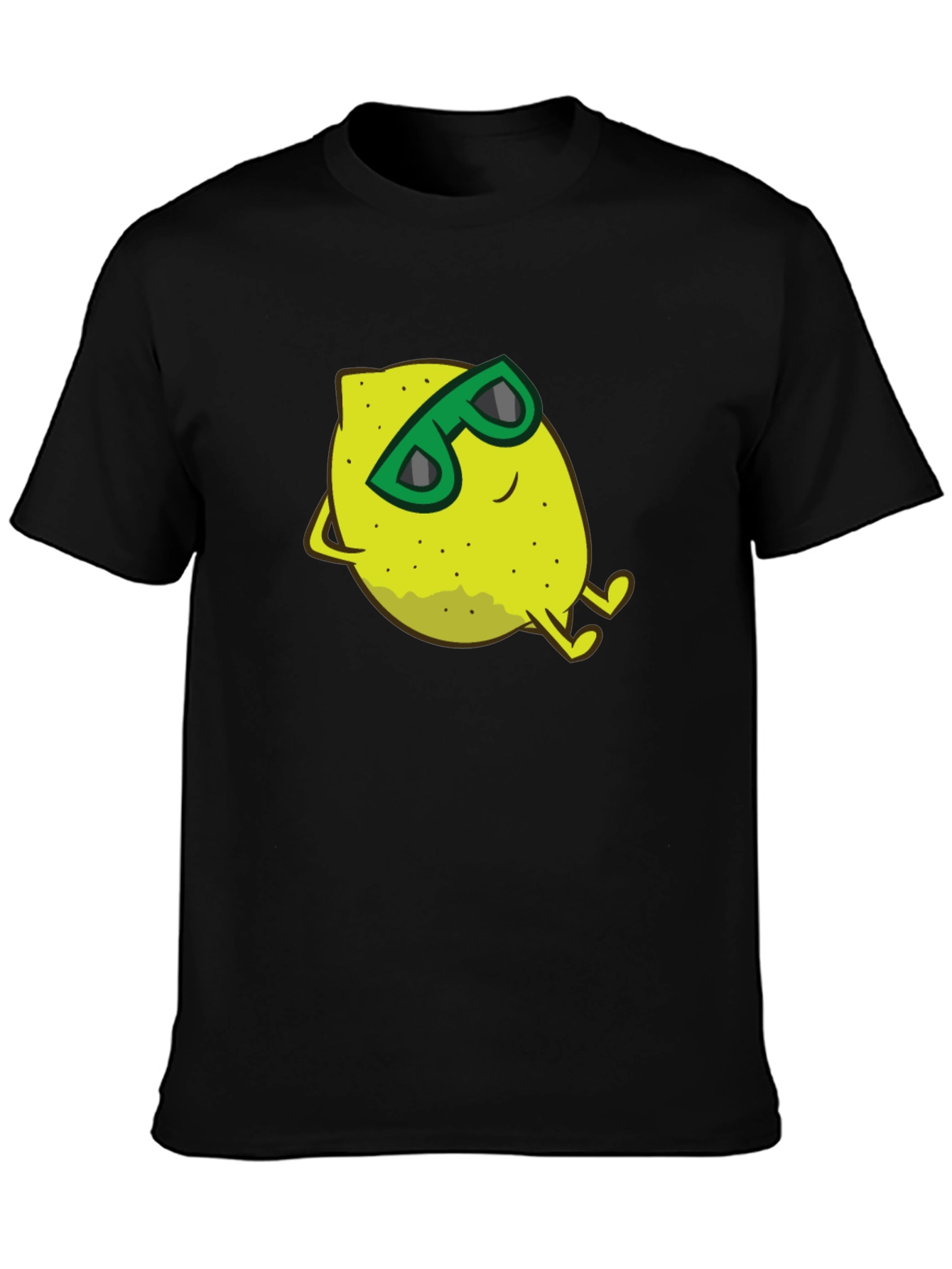 Cool Lemon Graphic Tee - Black Cotton T-Shirt