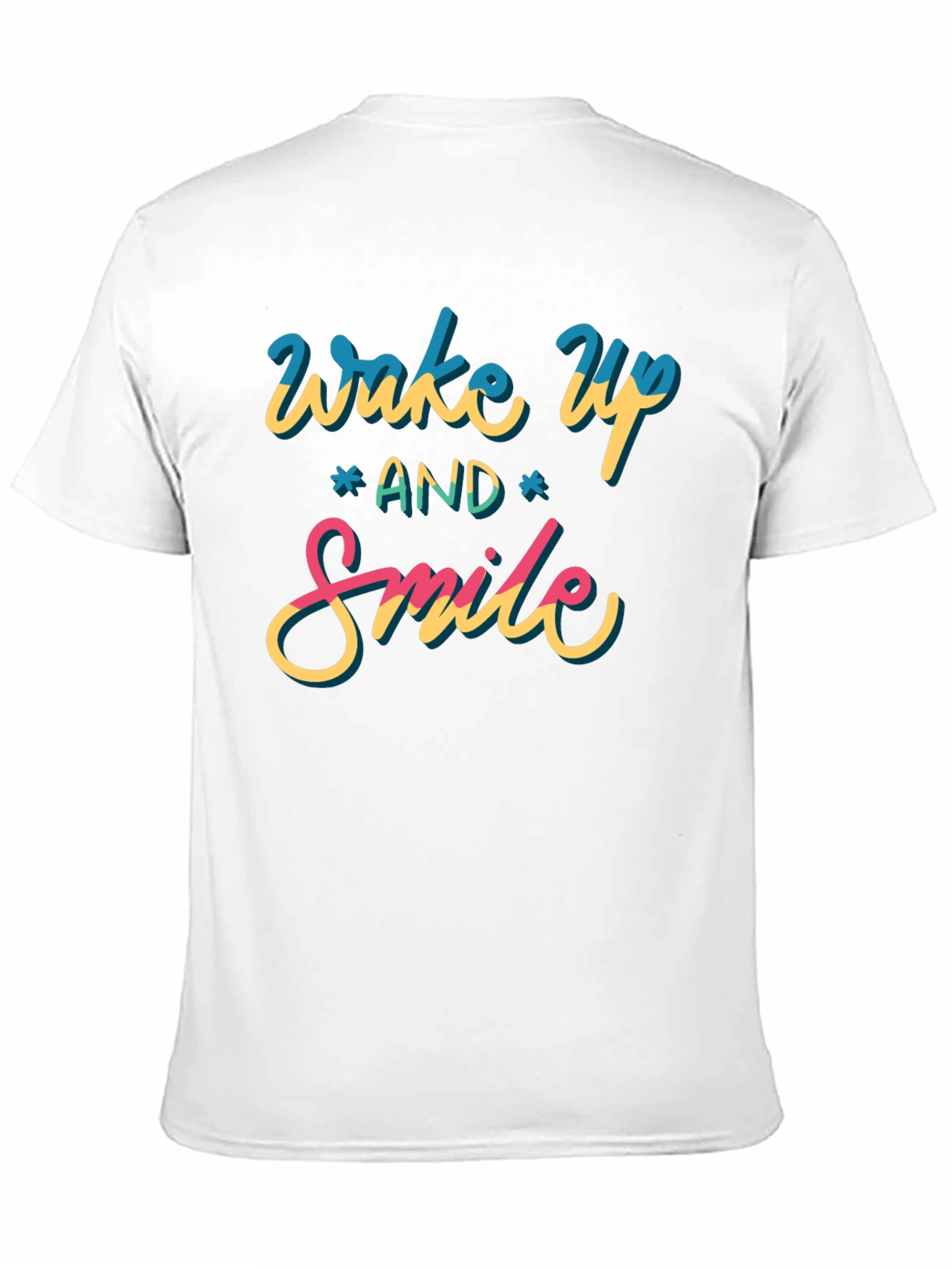 Wake Up and Smile Graphic Tee - Black
