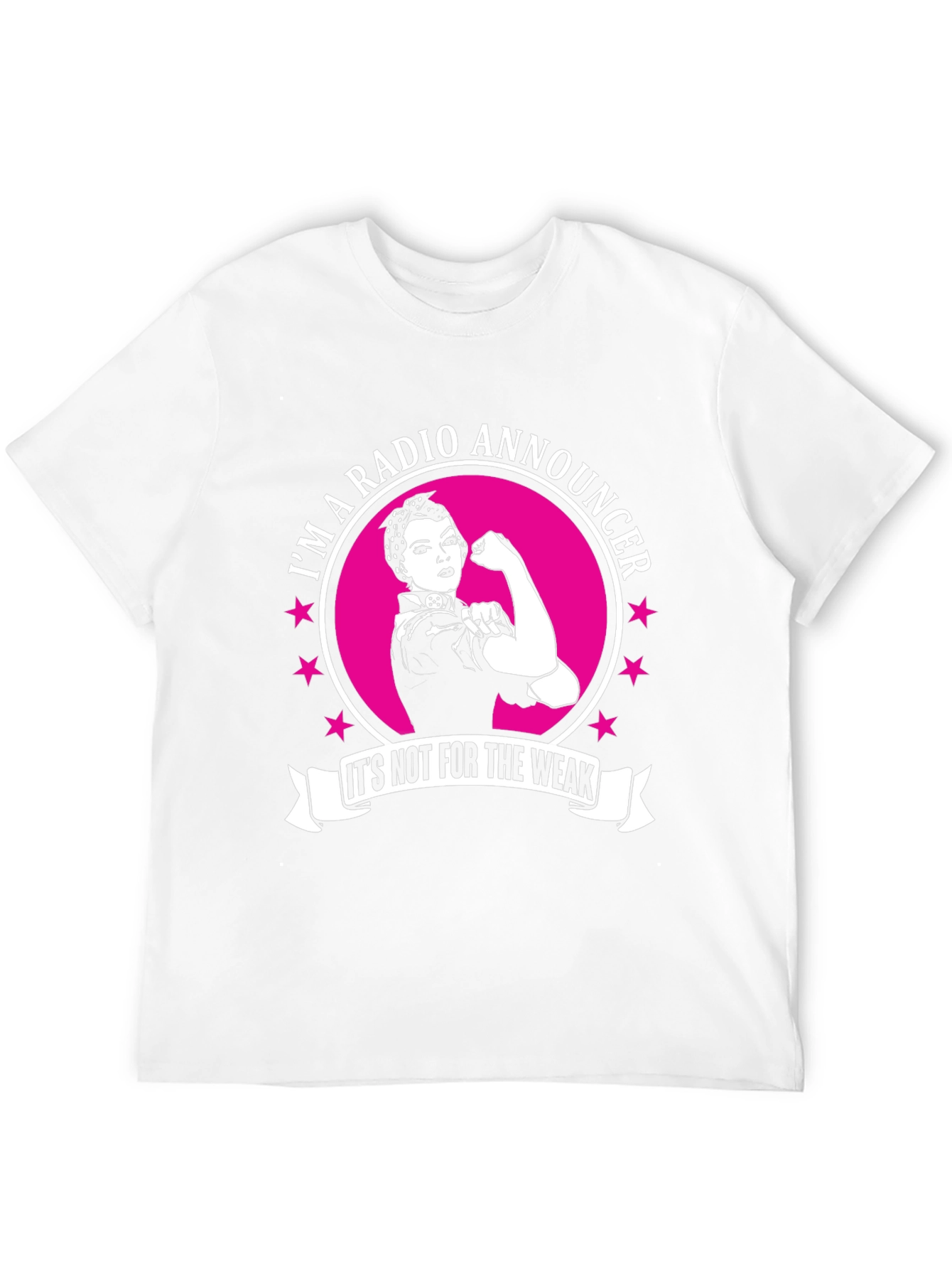Radio Announcer Strong Woman Graphic Tee