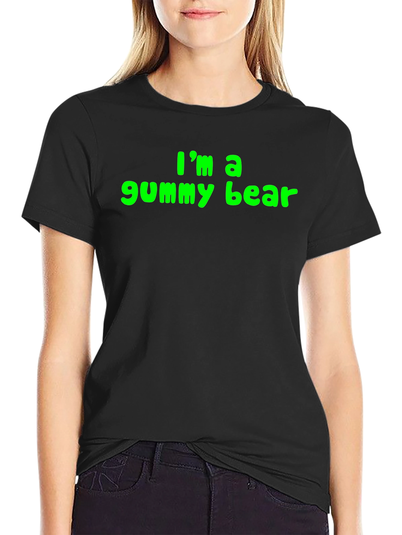 Im a Gummy Bear Mens Black T-Shirt