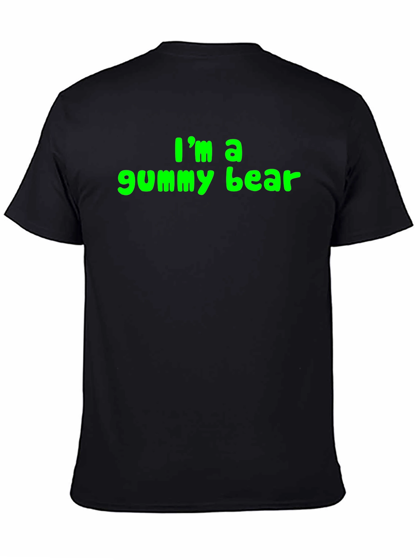 Im a Gummy Bear Mens Black T-Shirt
