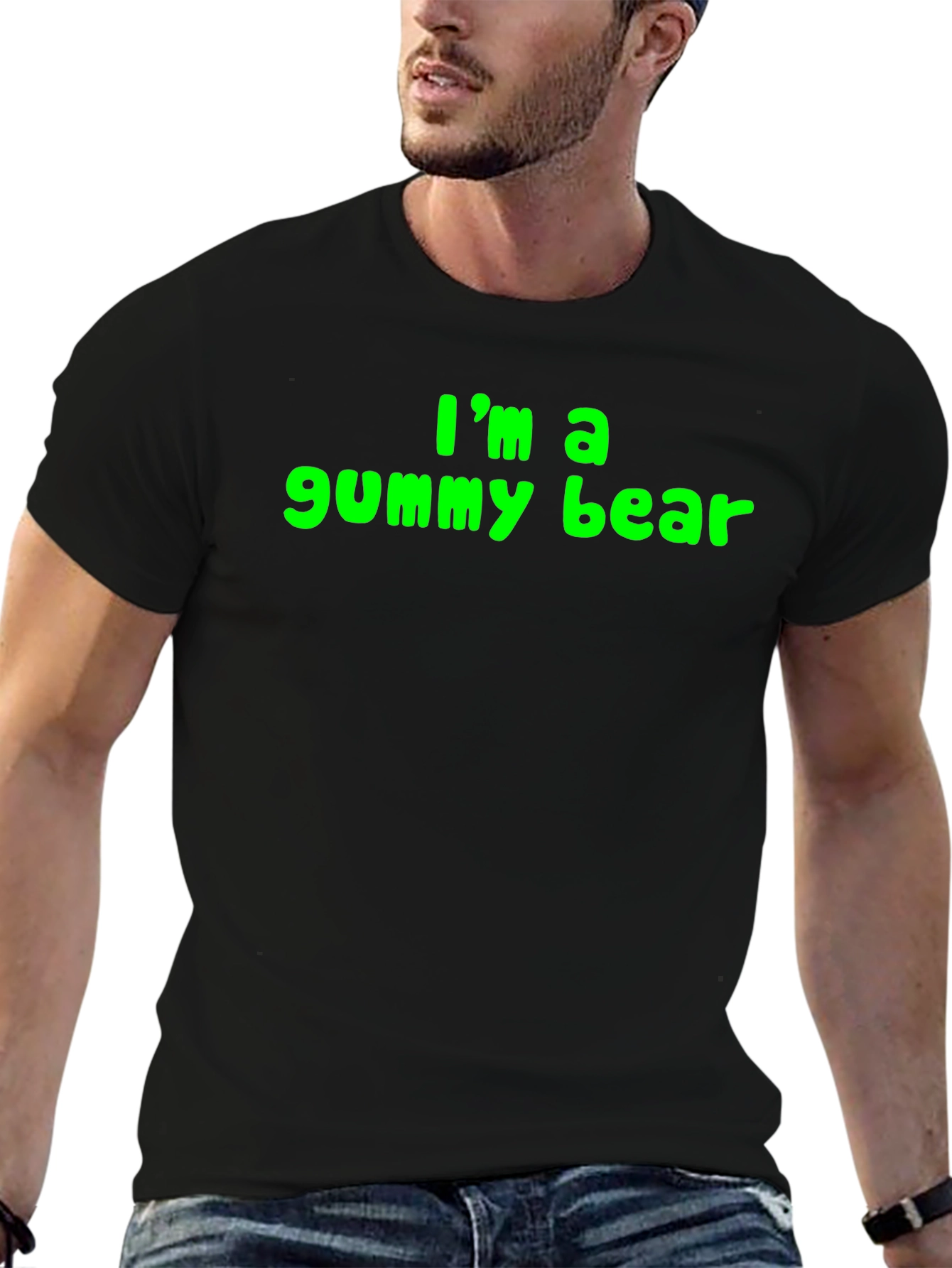 Im a Gummy Bear Mens Black T-Shirt