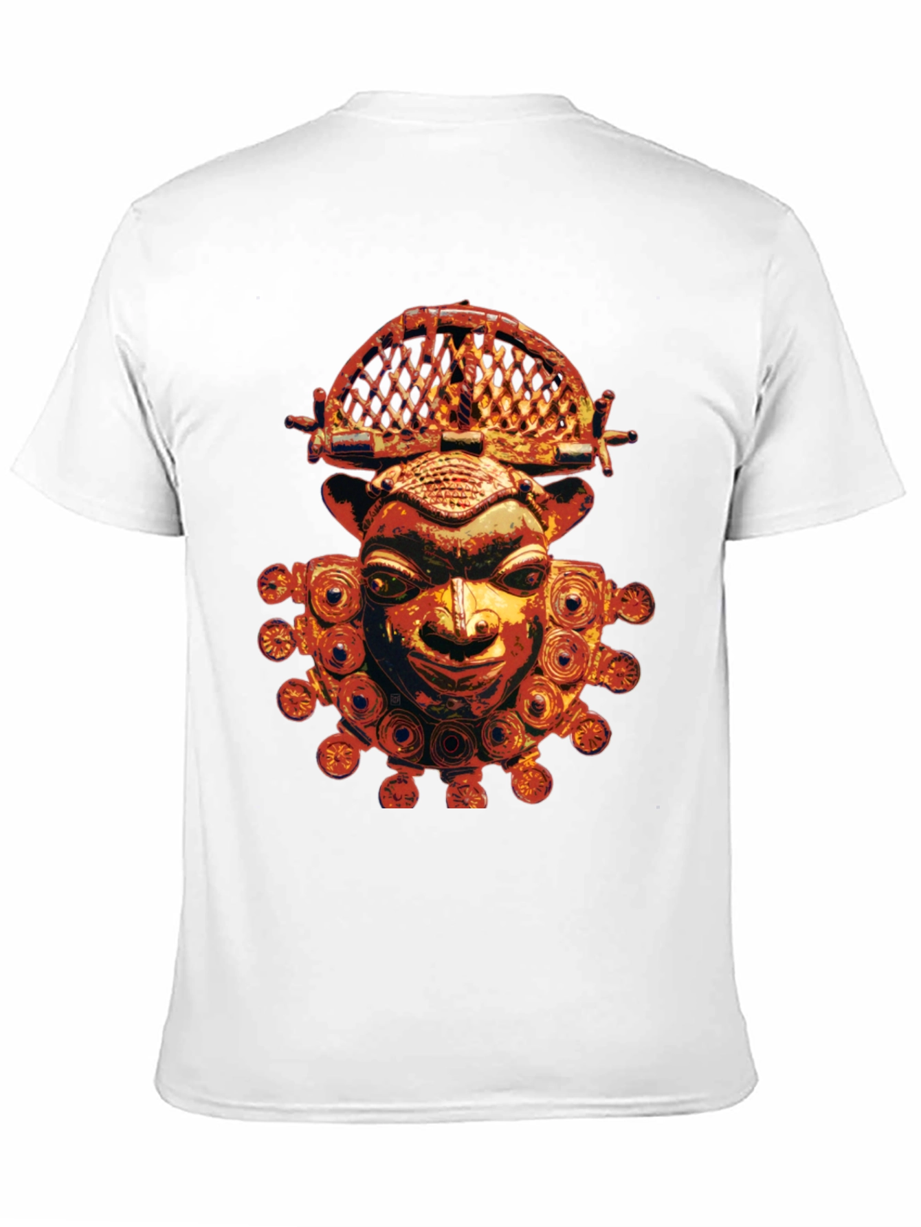 Tribal Mask Graphic Tee - Unique Design Soft Fabric