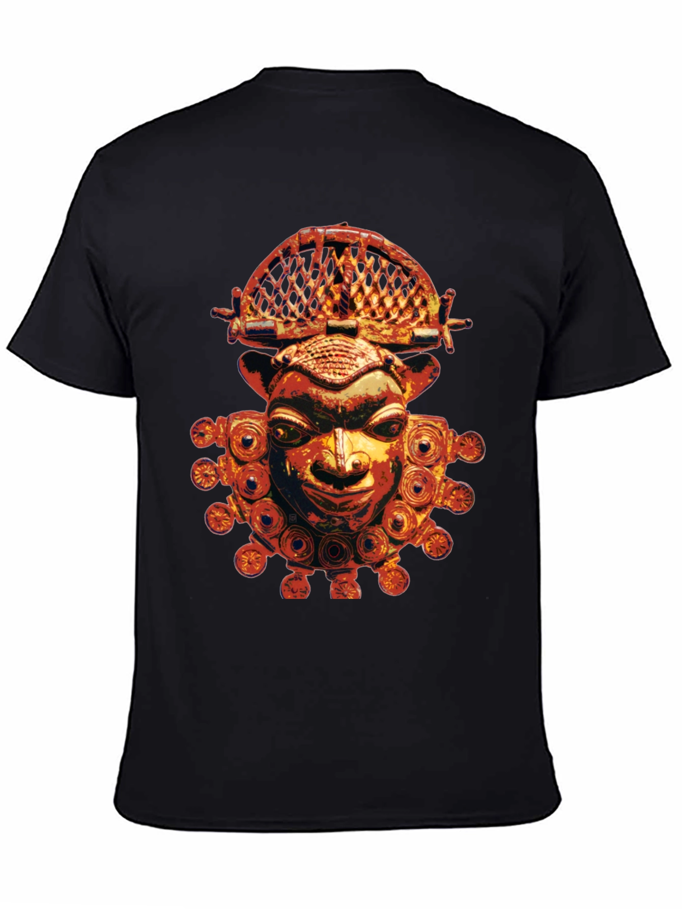 Tribal Mask Graphic Tee - Unique Design Soft Fabric