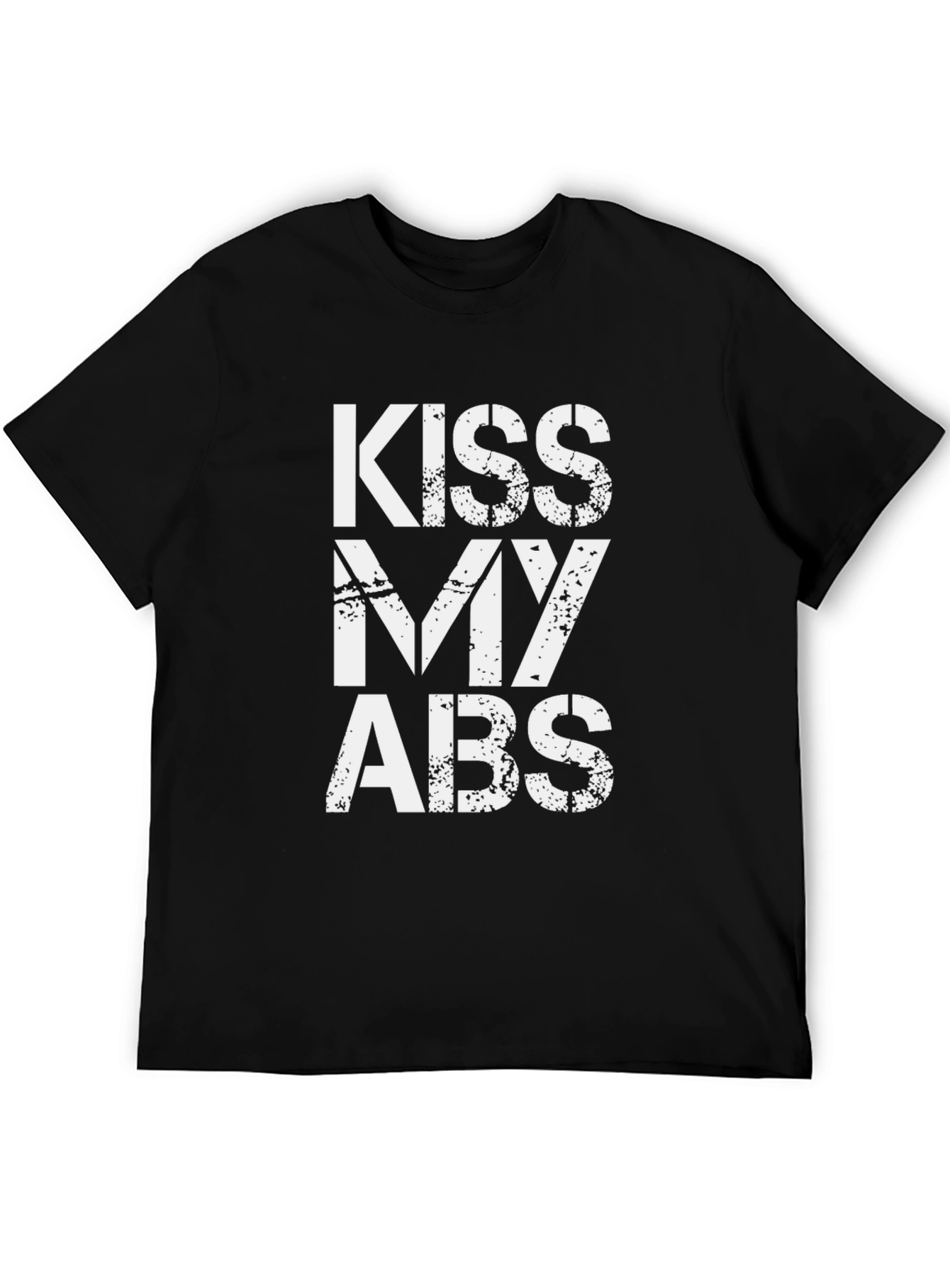 Kiss My Abs Graphic Tee - Black
