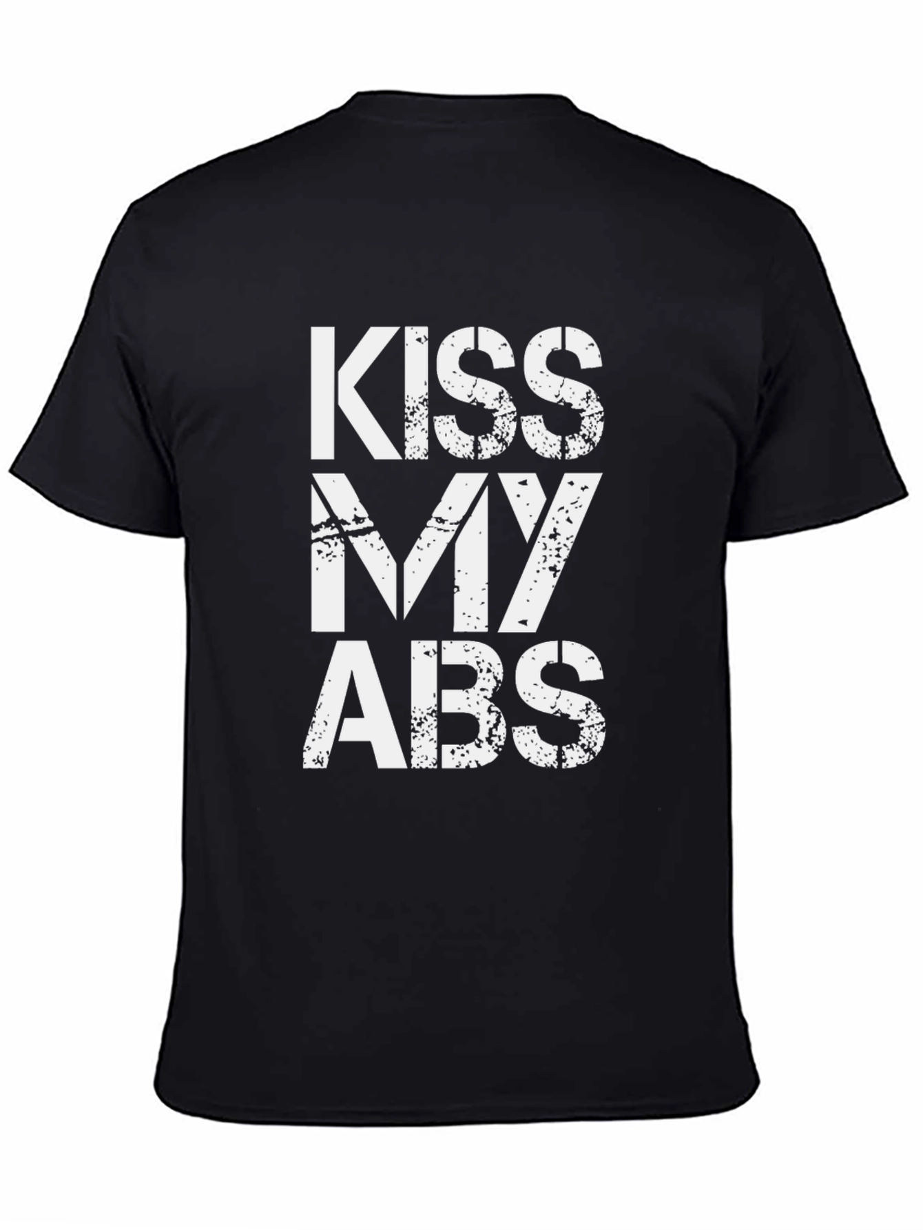 Kiss My Abs Graphic Tee - Black