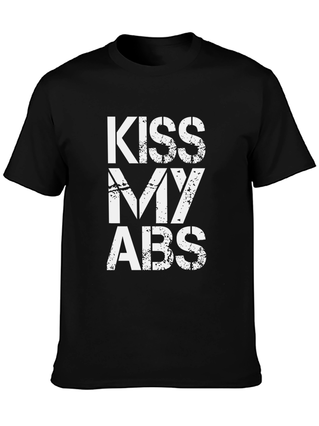 Kiss My Abs Graphic Tee - Black