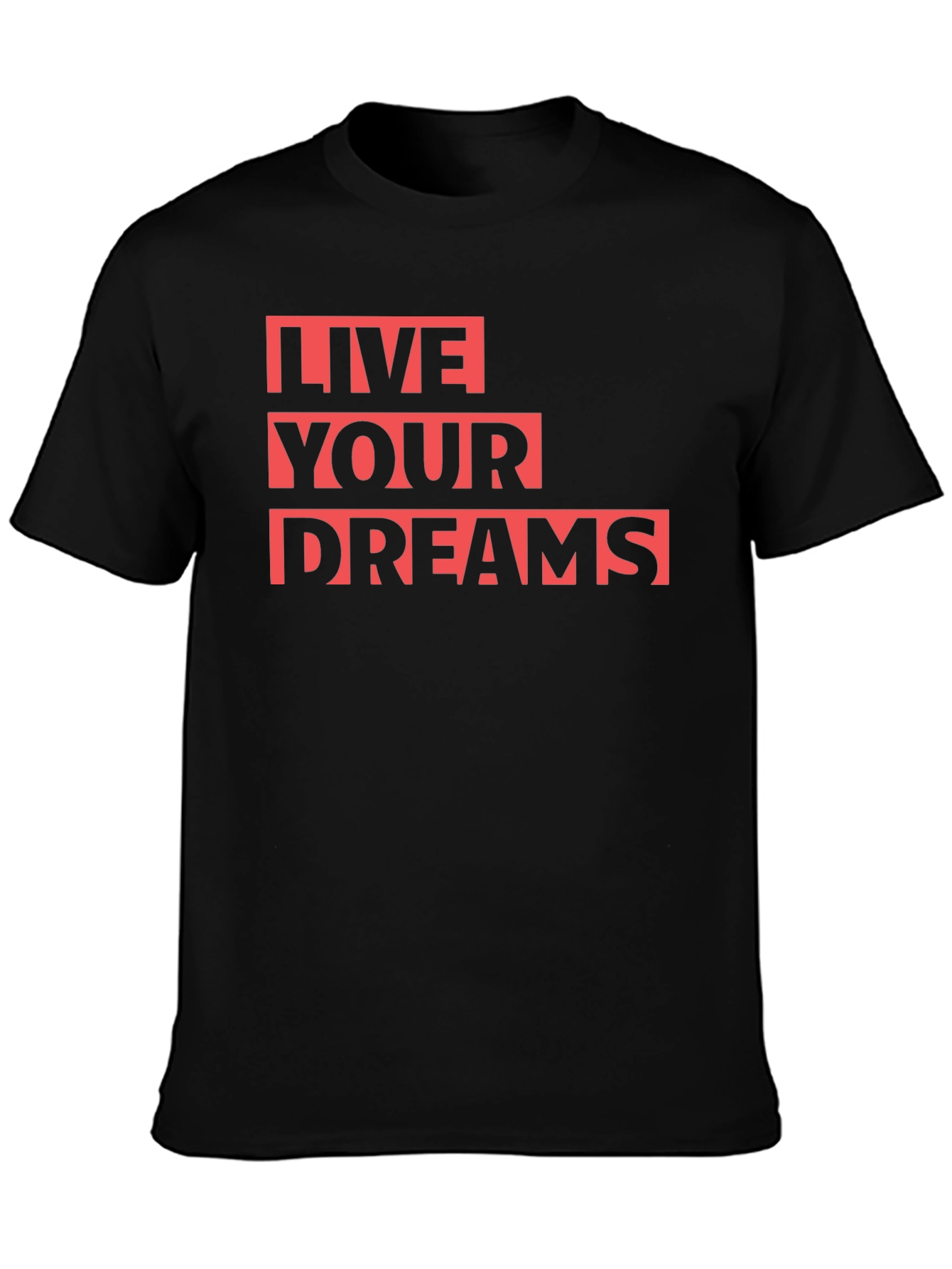 Live Your Dreams Graphic T-Shirt - Black