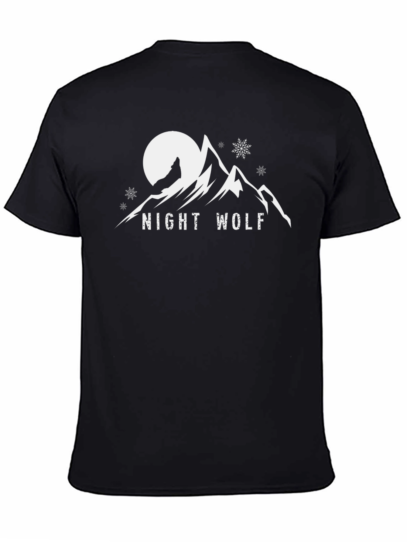 Night Wolf Graphic Tee - Mountain Moon Design