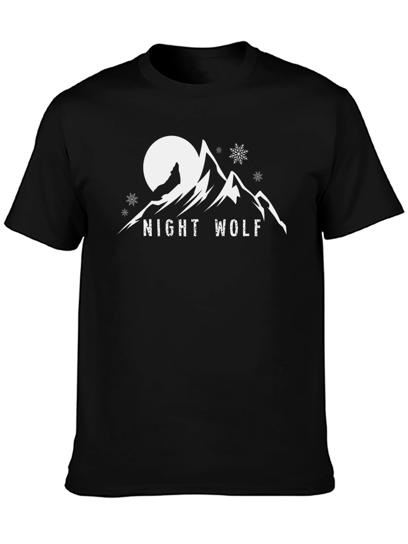 Night Wolf Graphic Tee - Mountain Moon Design