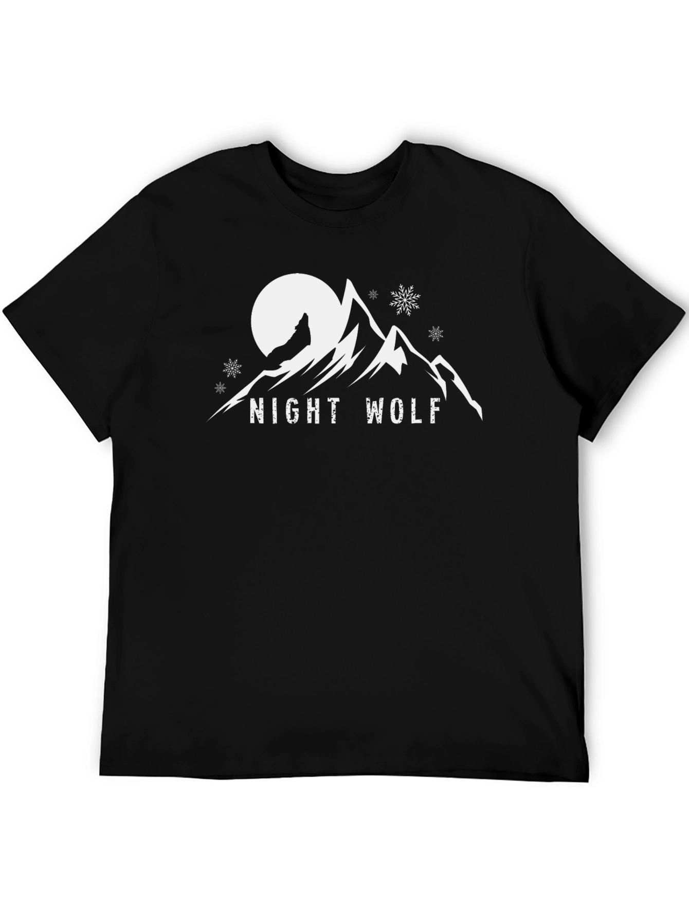 Night Wolf Graphic Tee - Mountain Moon Design