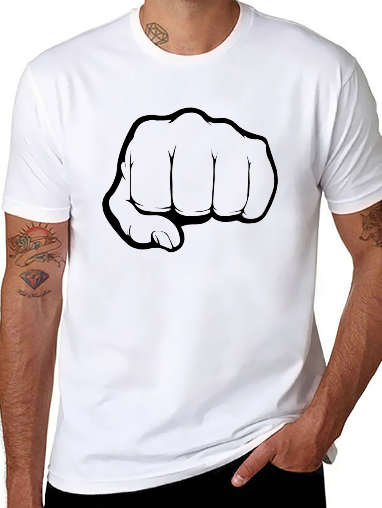 Bold Fist Graphic Black T-Shirt