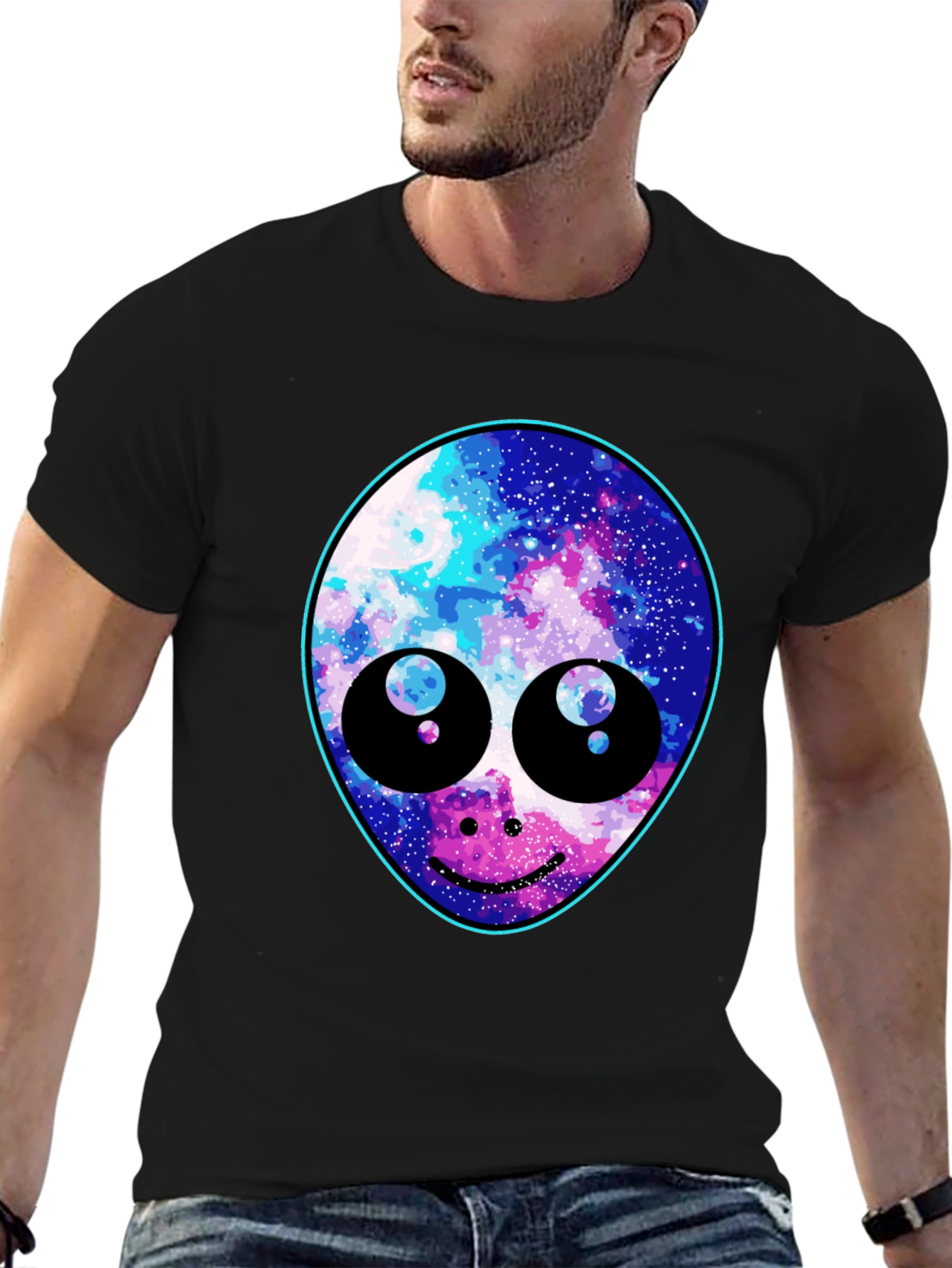Galaxy Alien Graphic Tee - Unique Trendy Design