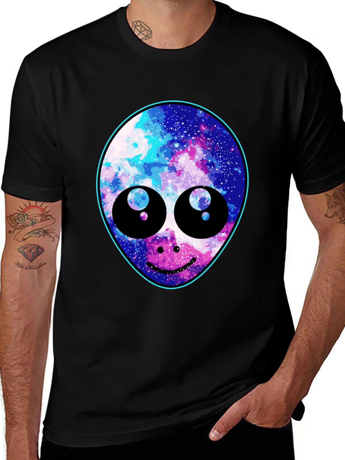 Galaxy Alien Graphic Tee - Unique Trendy Design