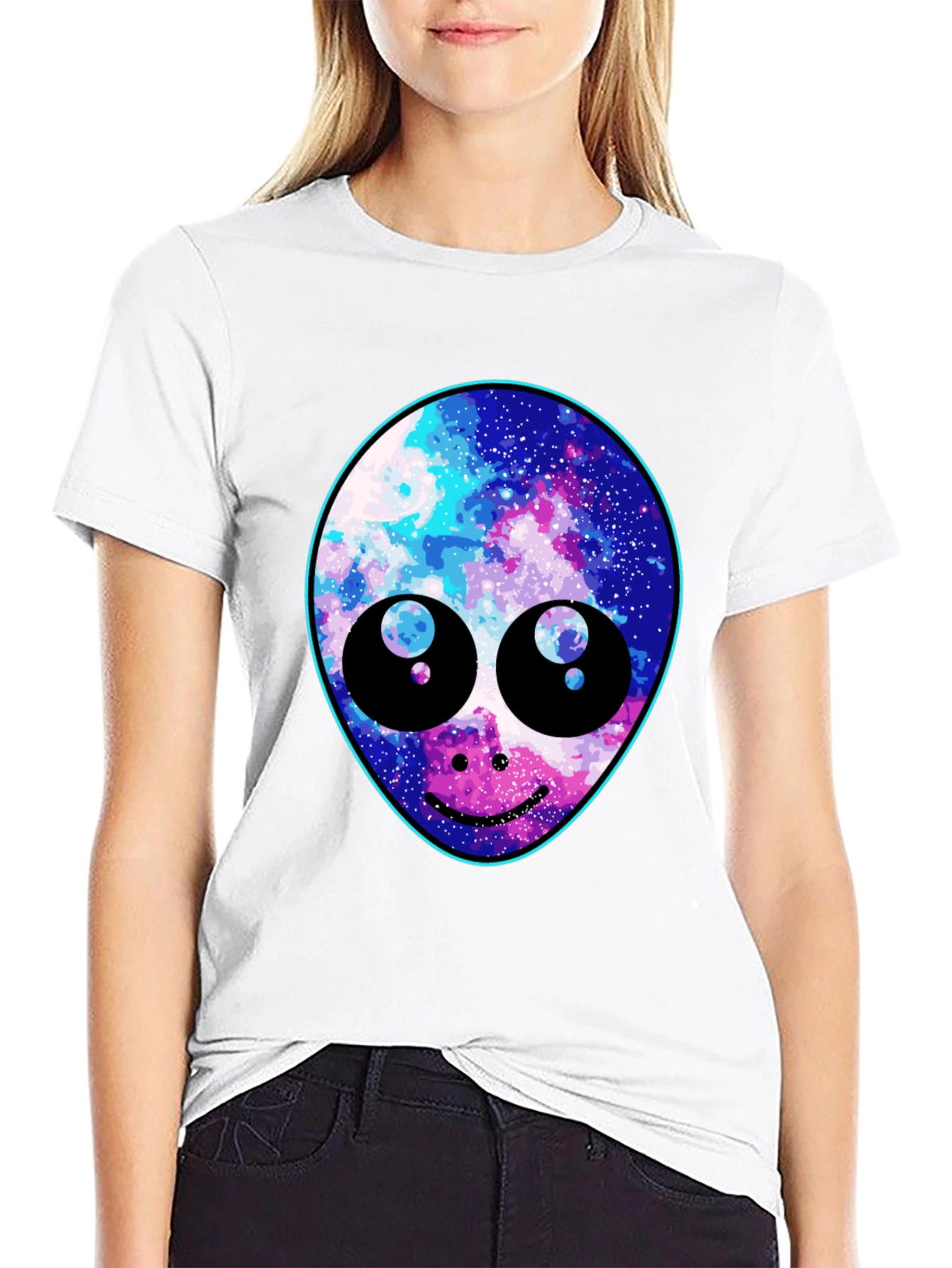 Galaxy Alien Graphic Tee - Unique Trendy Design