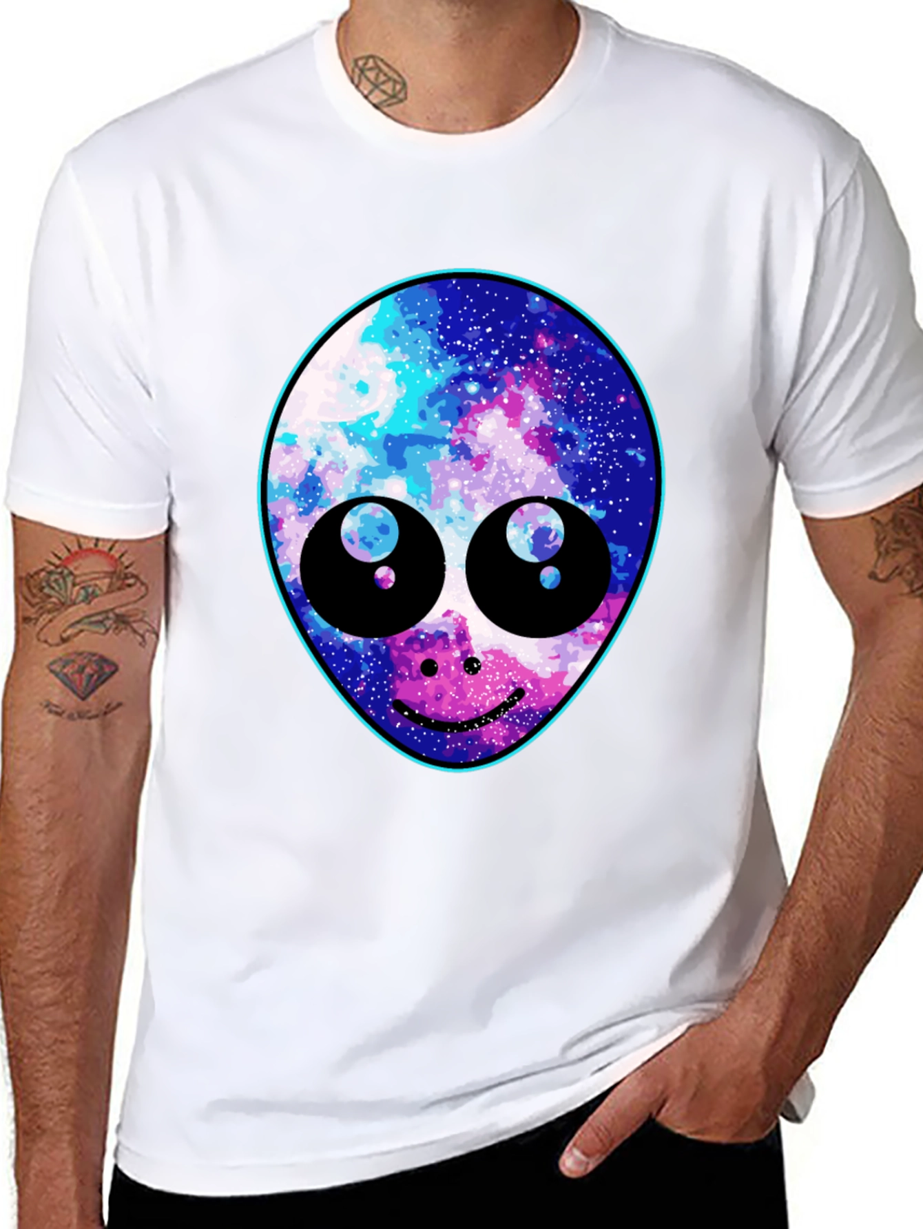 Galaxy Alien Graphic Tee - Unique Trendy Design