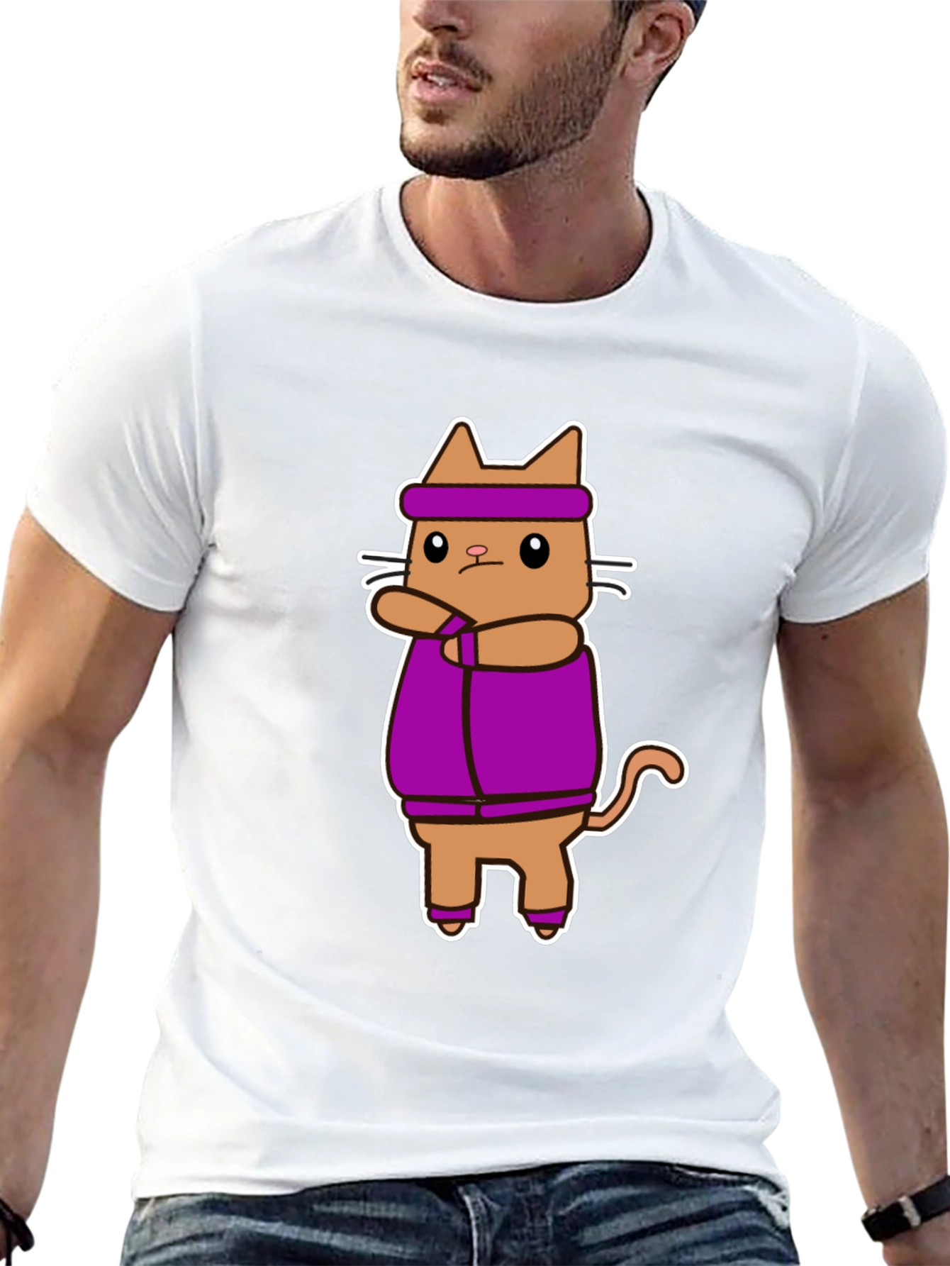 Workout Cat T-Shirt - Funny Gym Apparel
