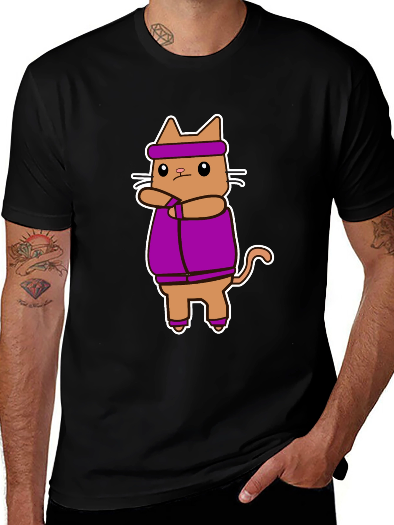 Workout Cat T-Shirt - Funny Gym Apparel
