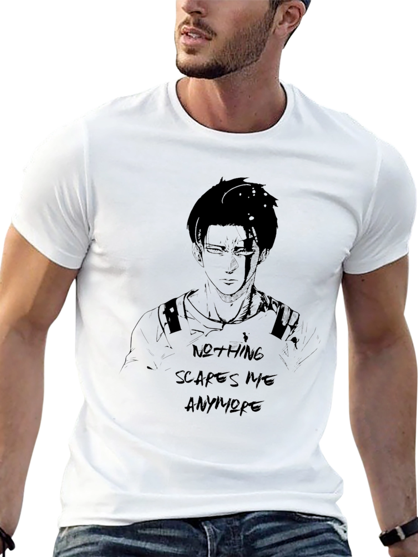 Attack on Titan Anime T-Shirt -  Nothing Scares Me