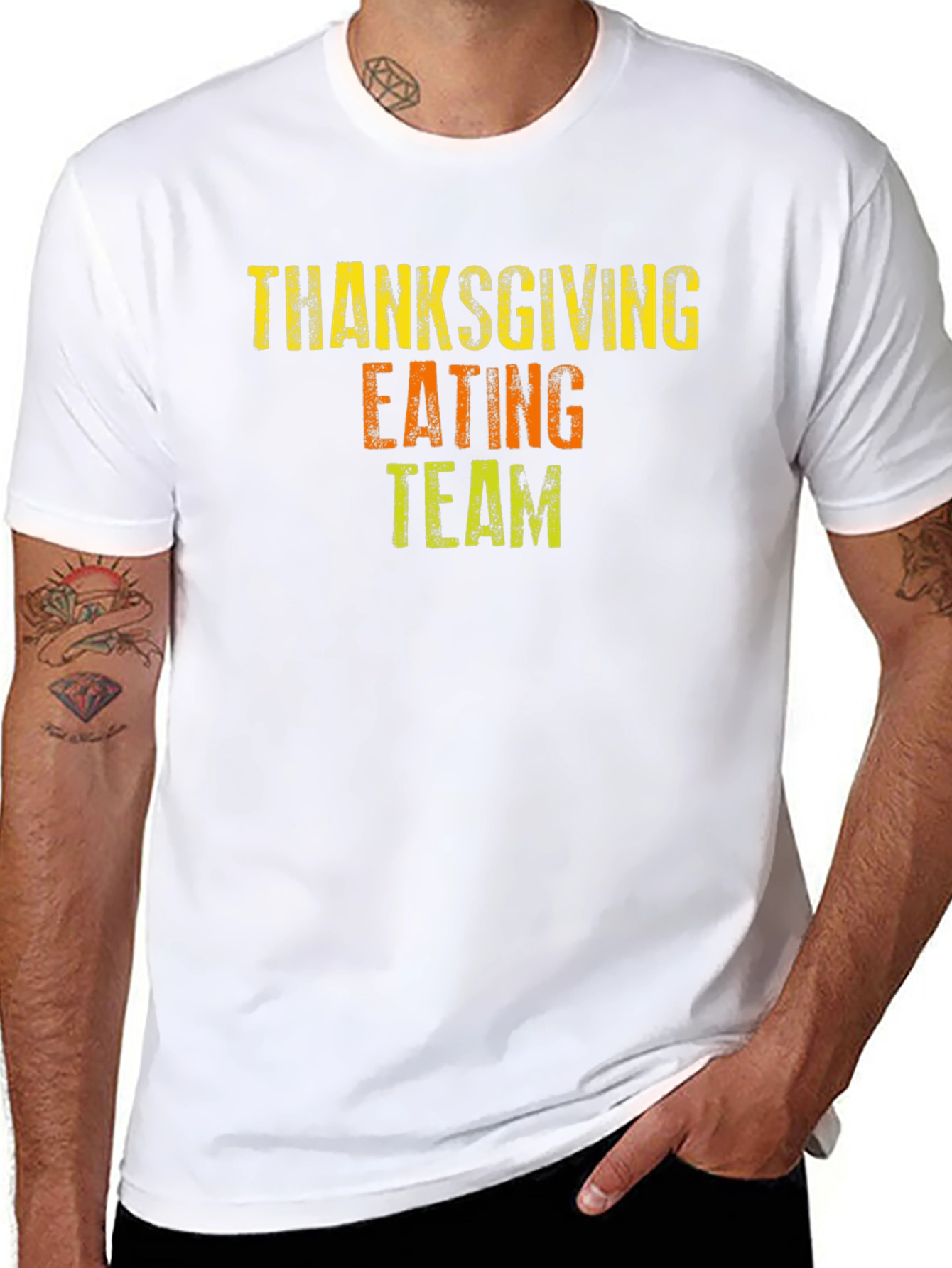 Thanksgiving Eating Team Black T-Shirt