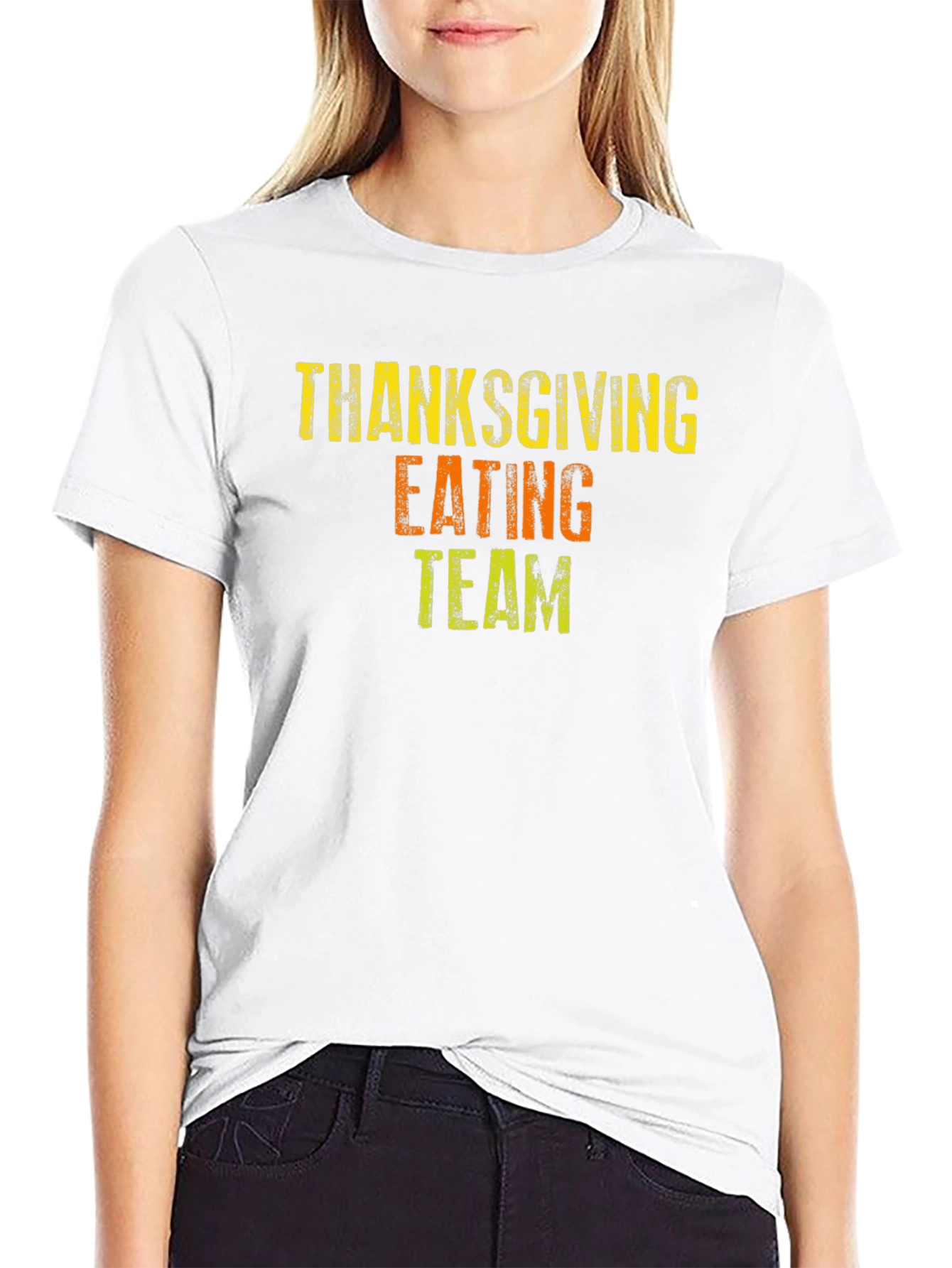 Thanksgiving Eating Team Black T-Shirt