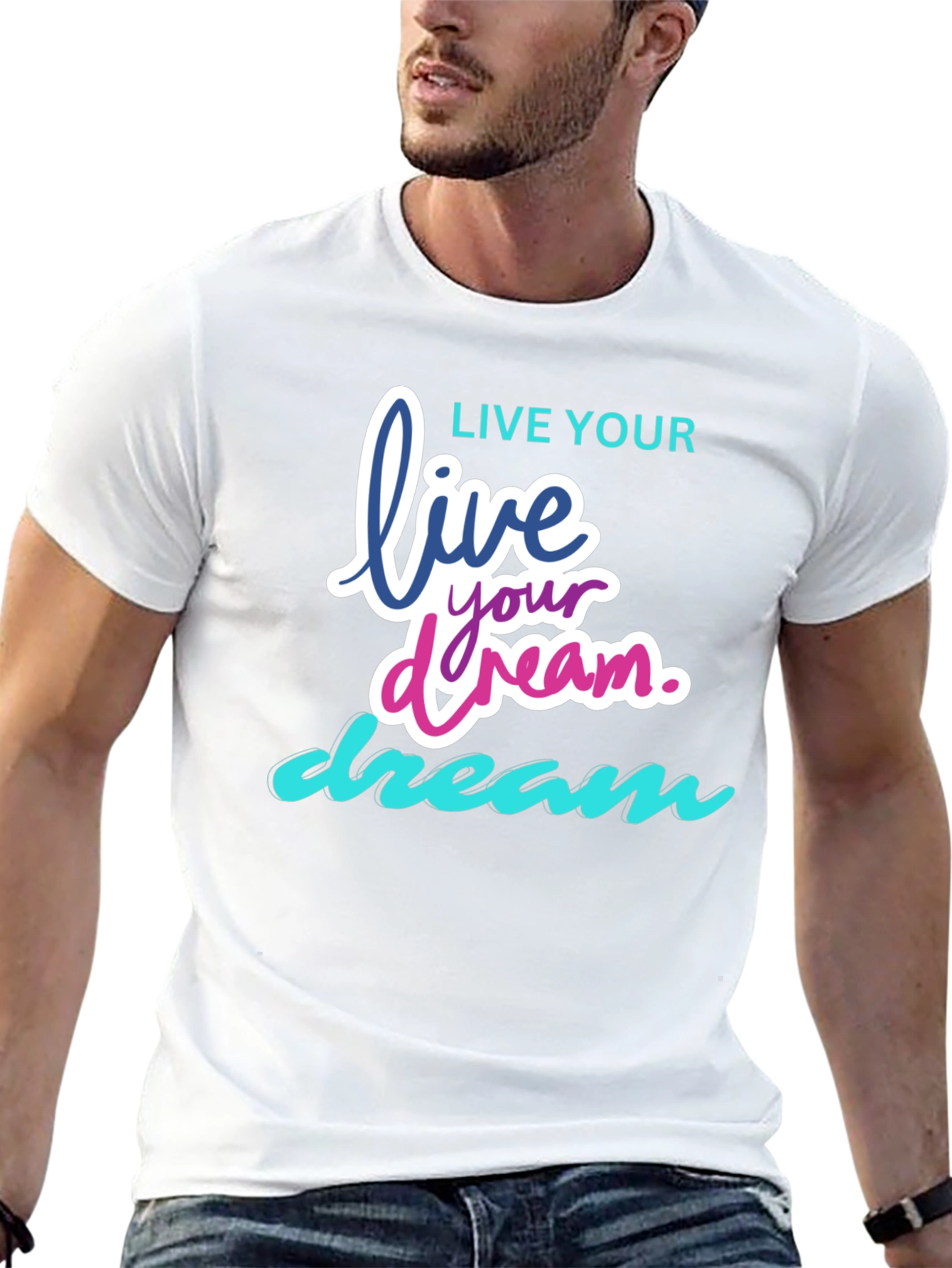 Live Your Dream Graphic T-Shirt - Black