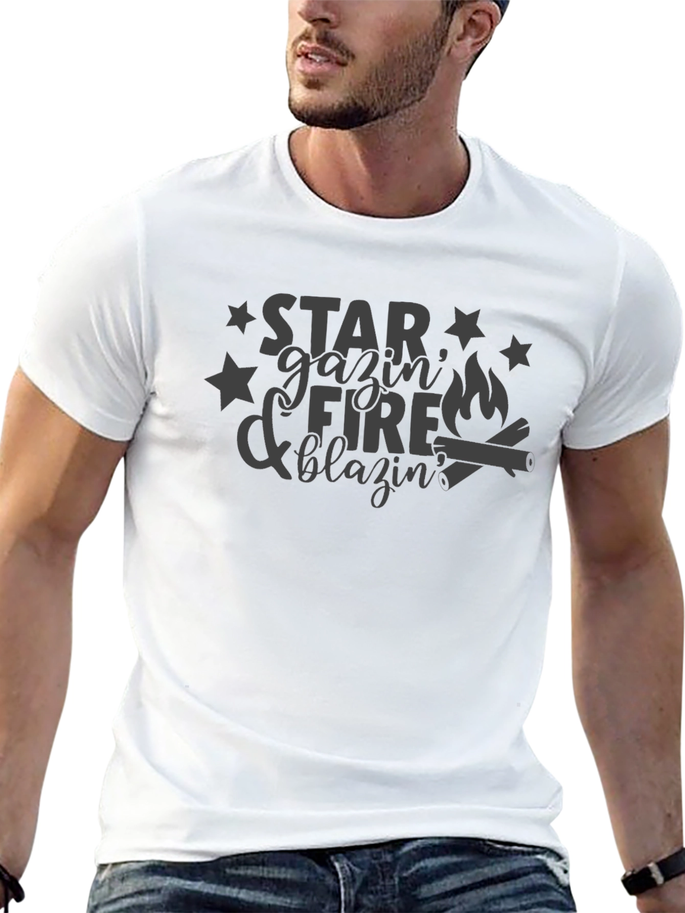Star Gazin & Fire Blazin Graphic T-Shirt