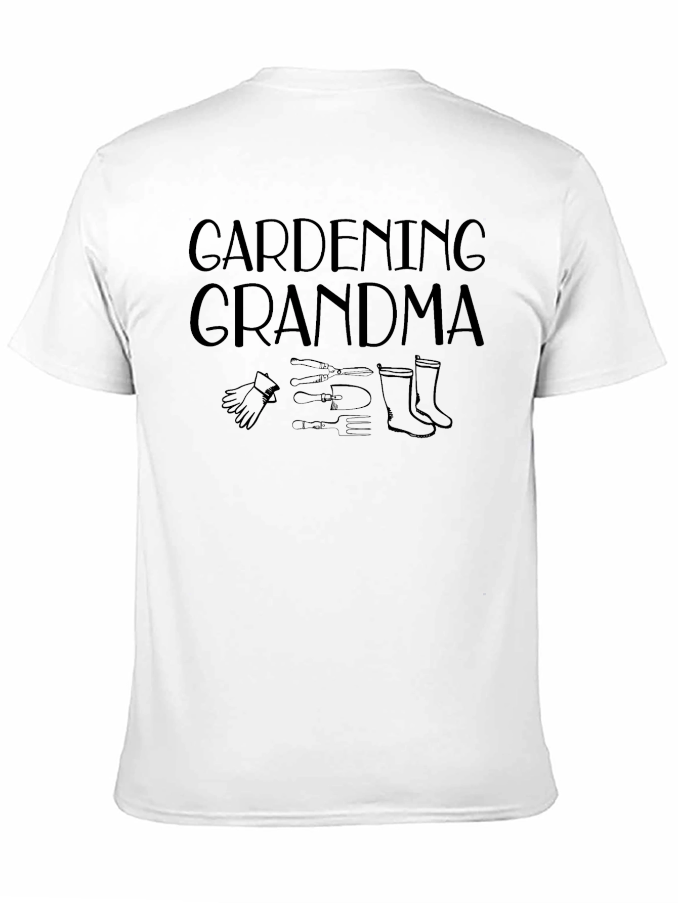 Gardening Grandma Graphic T-Shirt - Black