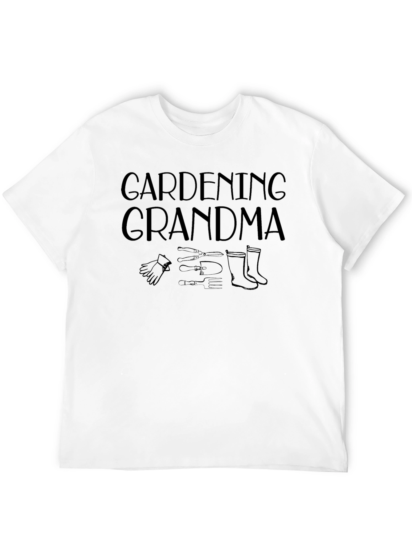 Gardening Grandma Graphic T-Shirt - Black