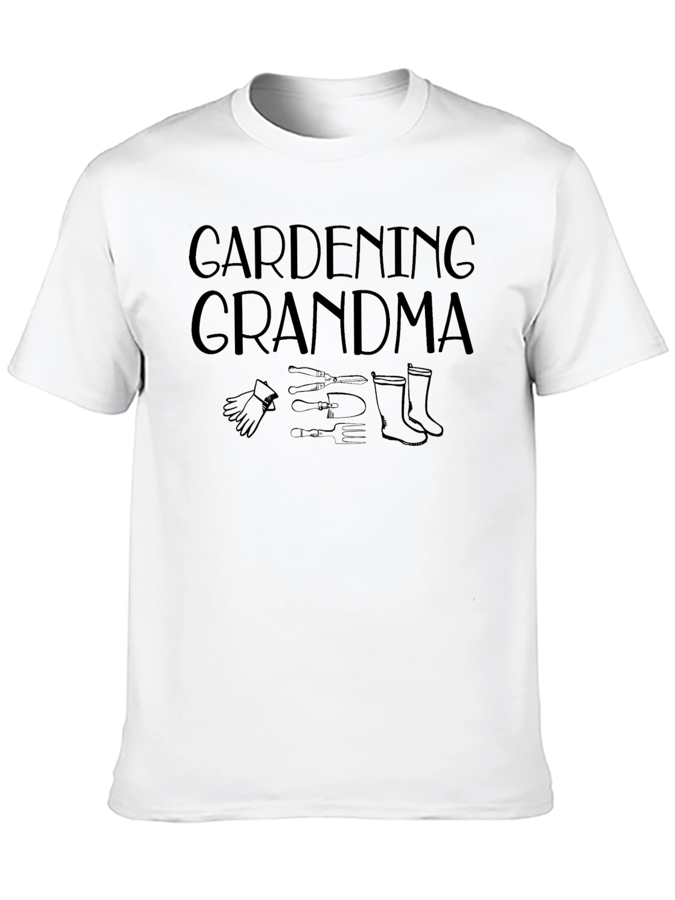 Gardening Grandma Graphic T-Shirt - Black