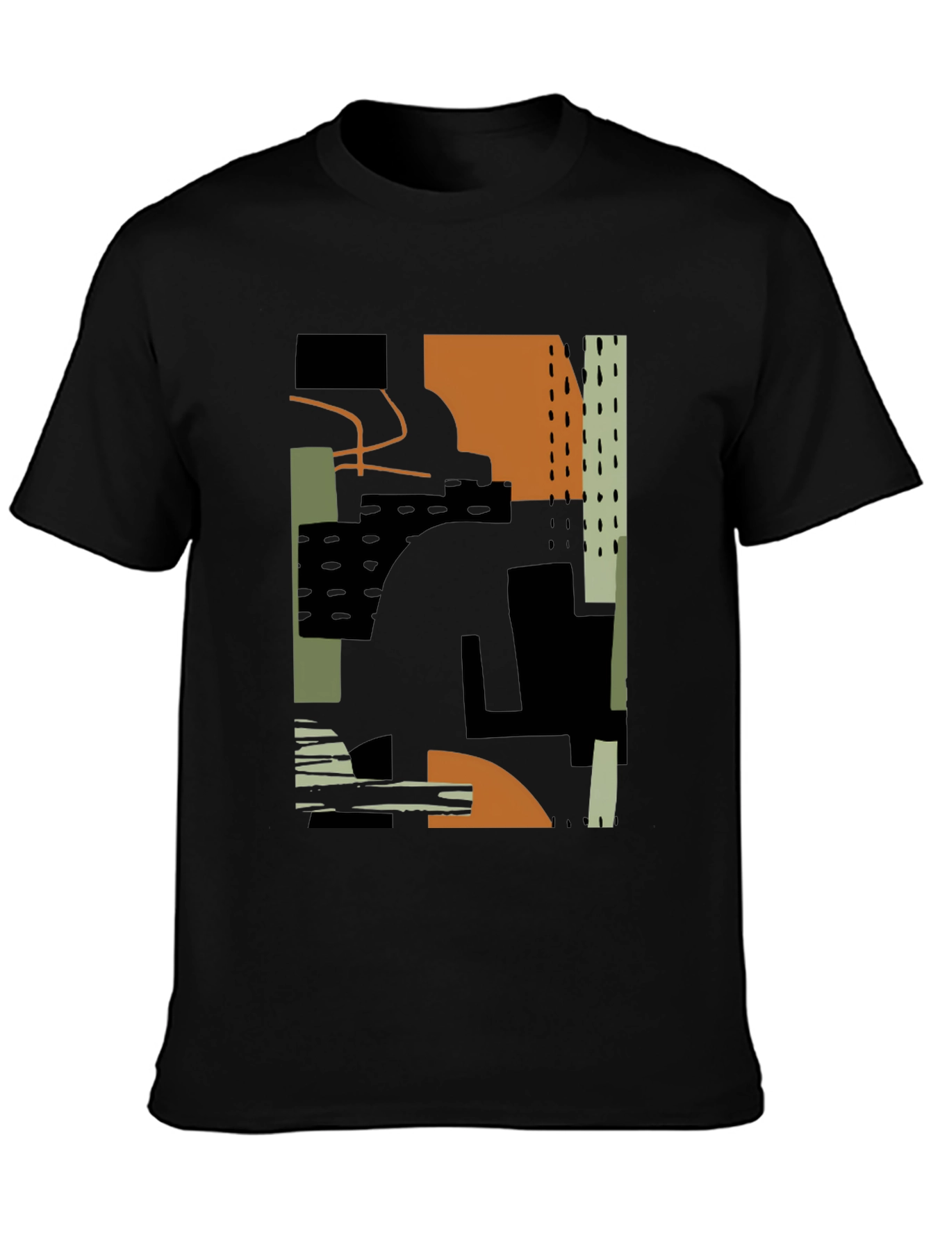Abstract Art Tee - Modern Black T-Shirt